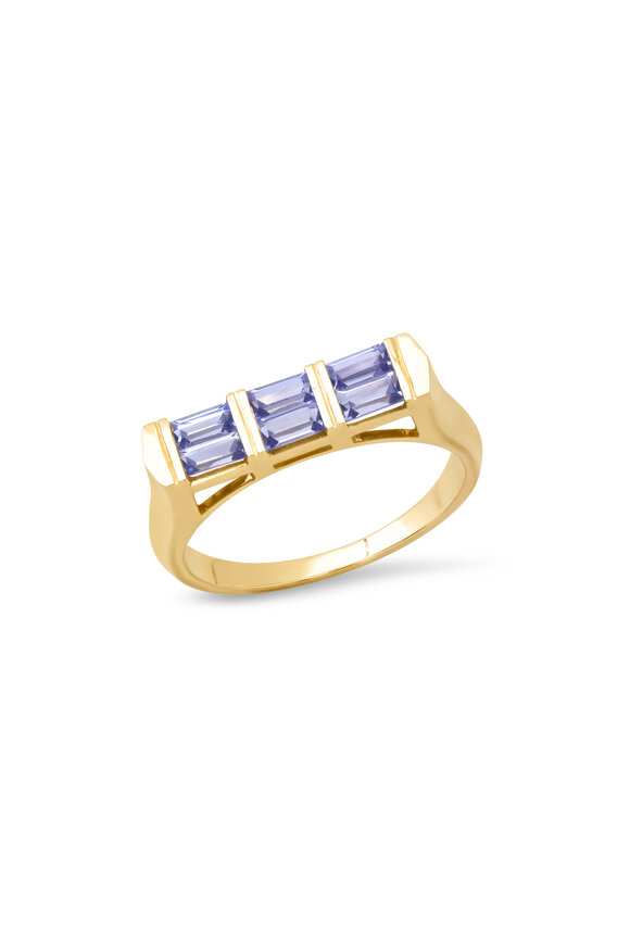 Helena Rose 14k Yellow Gold Tanzanite Colorblock Ring