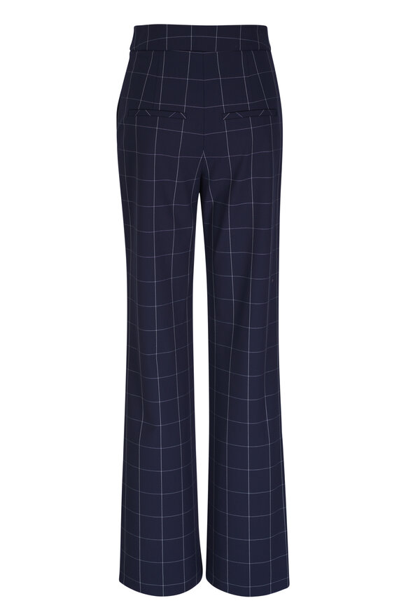 Veronica Beard - Tonelli Navy & White Windowpane Pant 