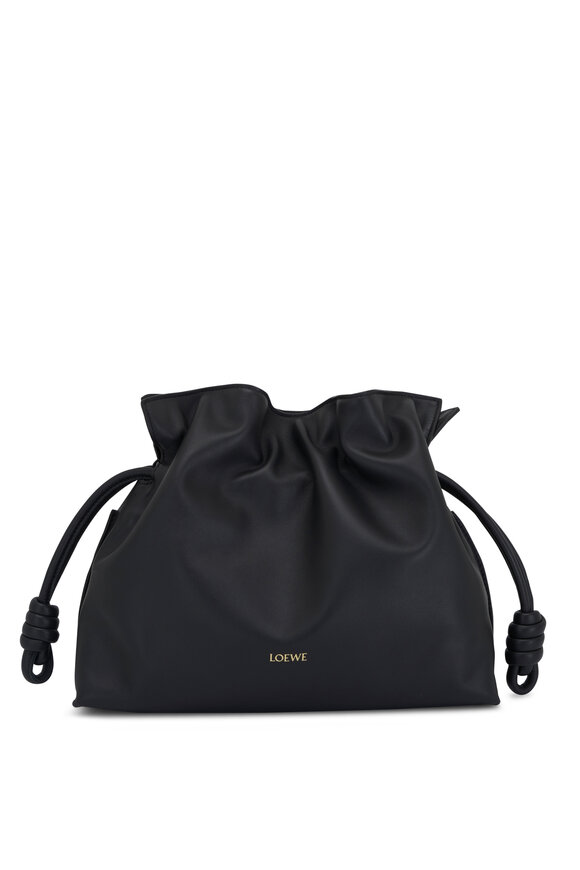 Loewe - Medium Flamenco Black Leather Clutch