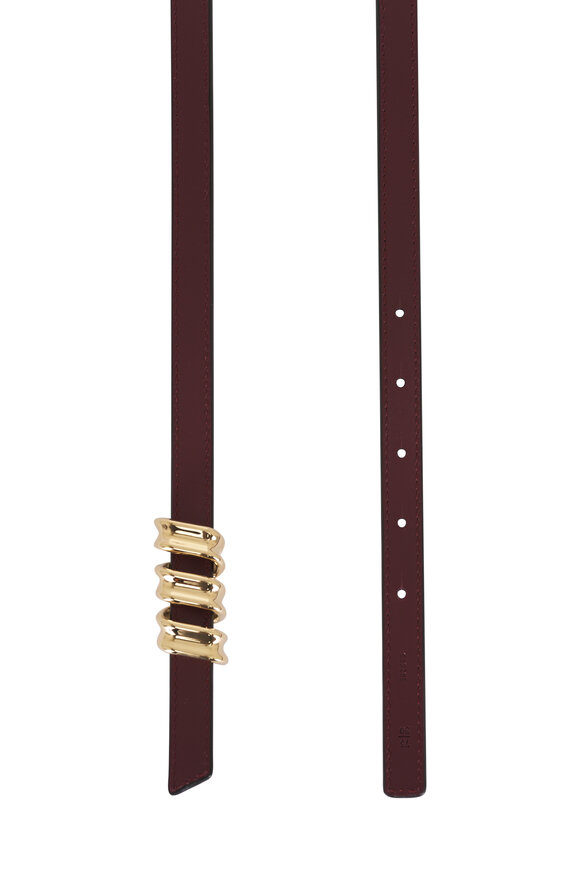 Loewe Black, Red & Gold Coil Skinny Belt, 15mm - view 4