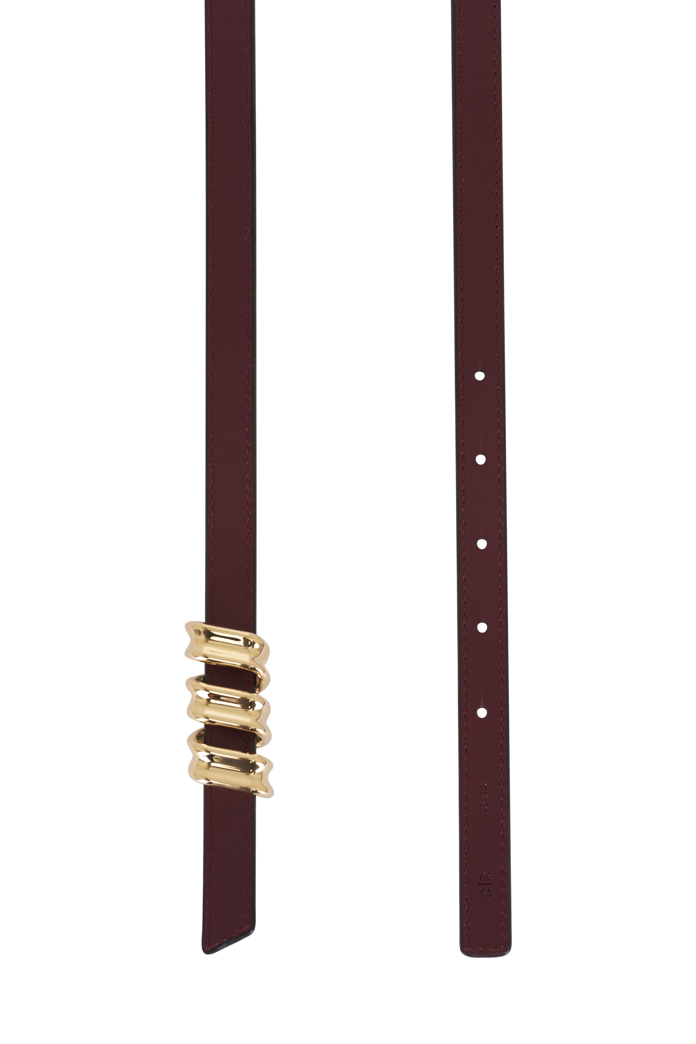 Loewe - Black, Red & Gold Coil Skinny Belt, 15mm - view 4