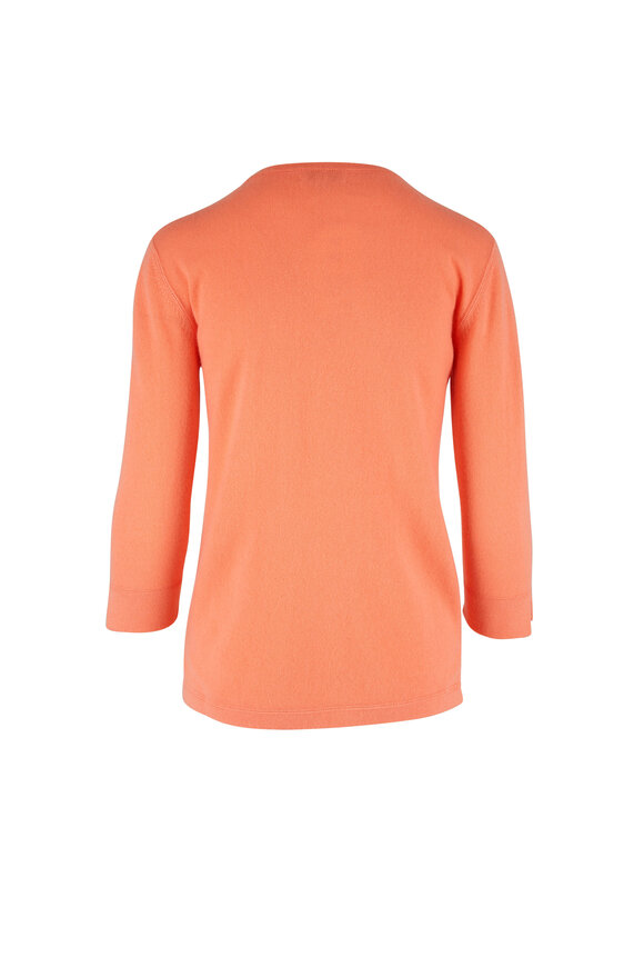 Kinross - Mango Cashmere Three-Quarter Sleeve Sweater