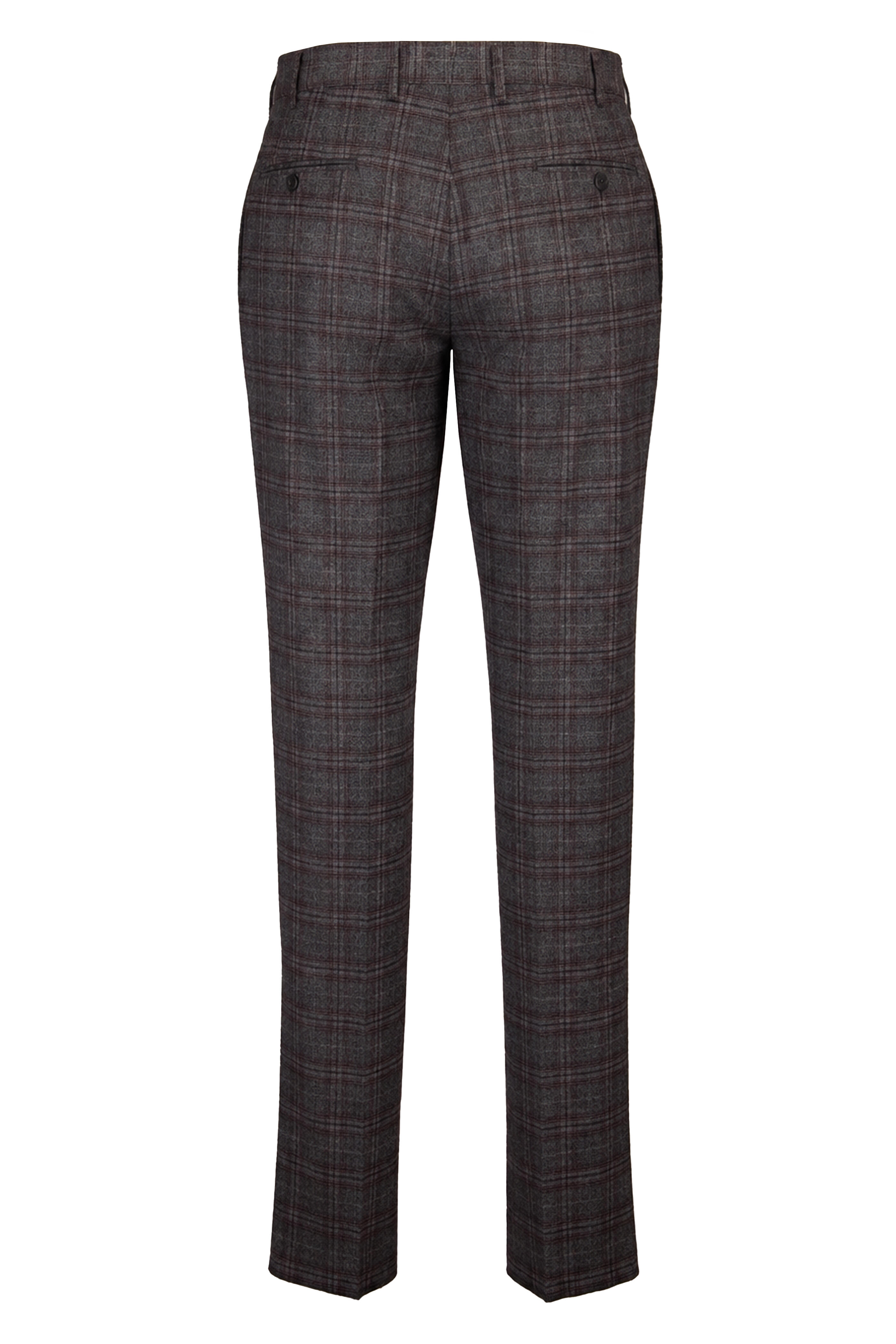 Isaia - Charcoal Plaid Wool Suit - view 5