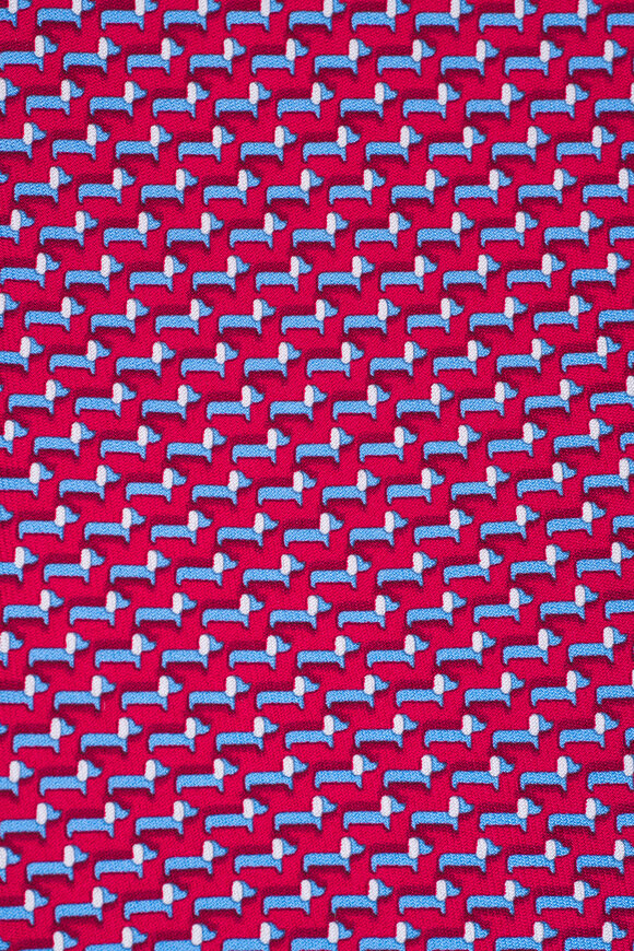 Ferragamo Red Dog Print Silk Necktie - view 2
