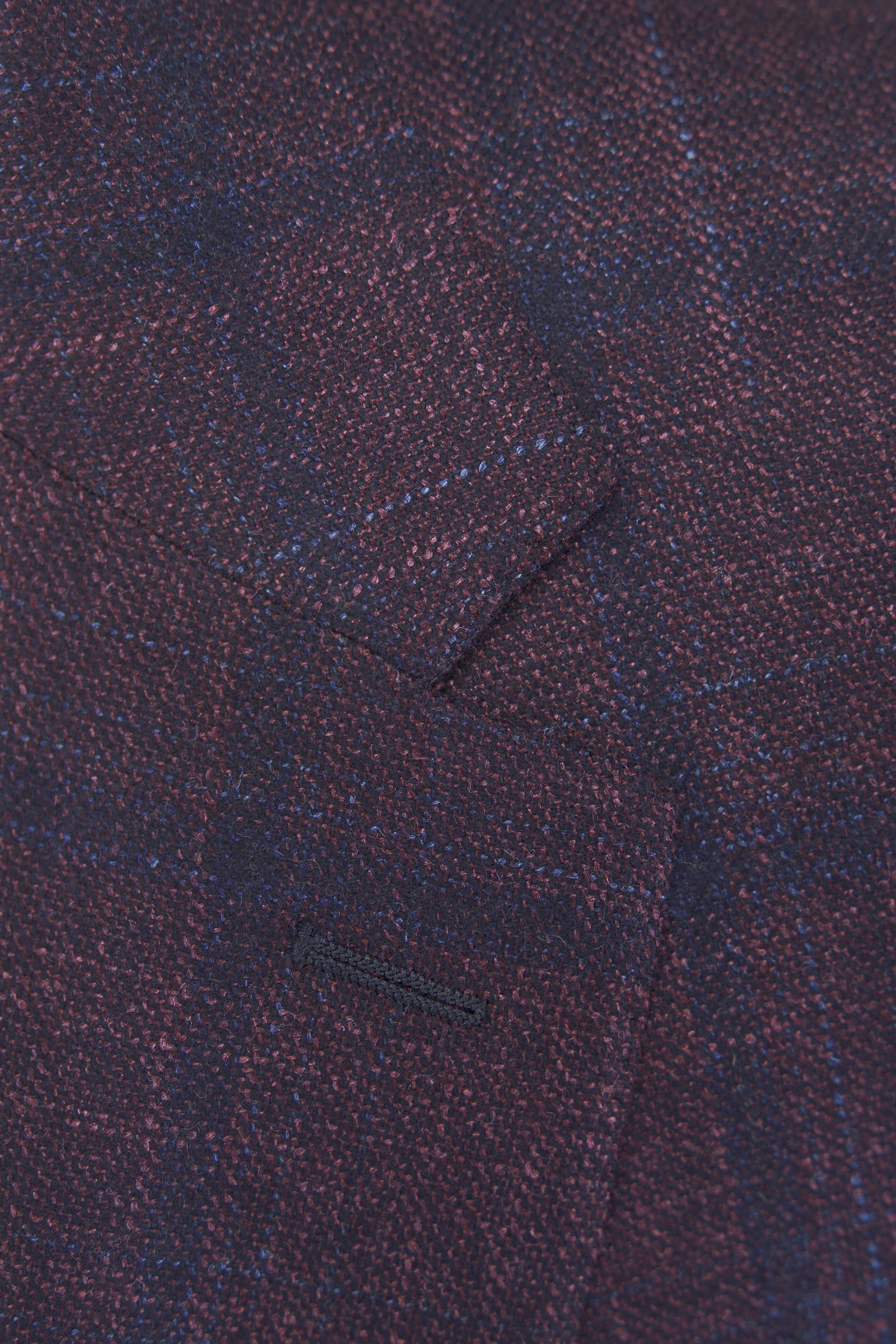 Canali - Burgundy & Navy Pane Wool, Silk & Cashmere Jacket