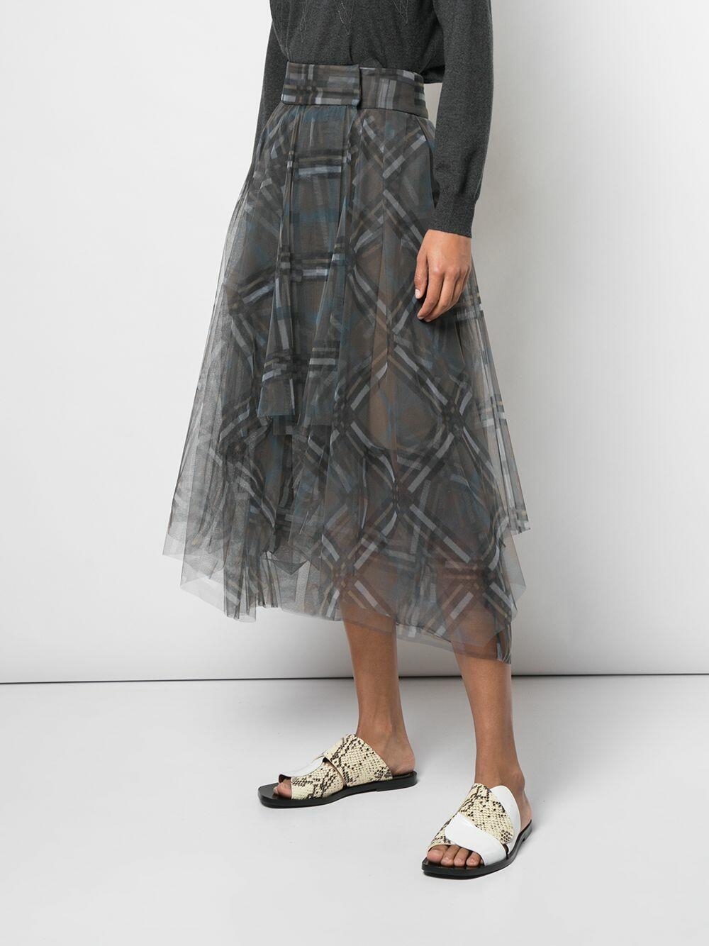 BRUNELLO CUCINELLI★素敵！Pleated Floral Tulle Maxi Skirt BRUNELLO CUCINELLI Pleated Floral Tulle Maxi Skirt sz US 6
