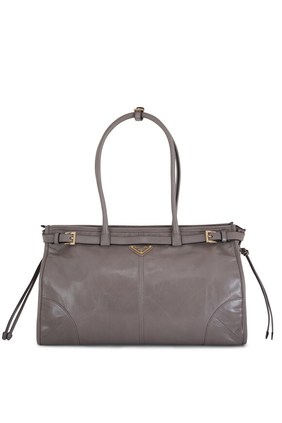 Prada - Medium Gray Soft Leather Handbag