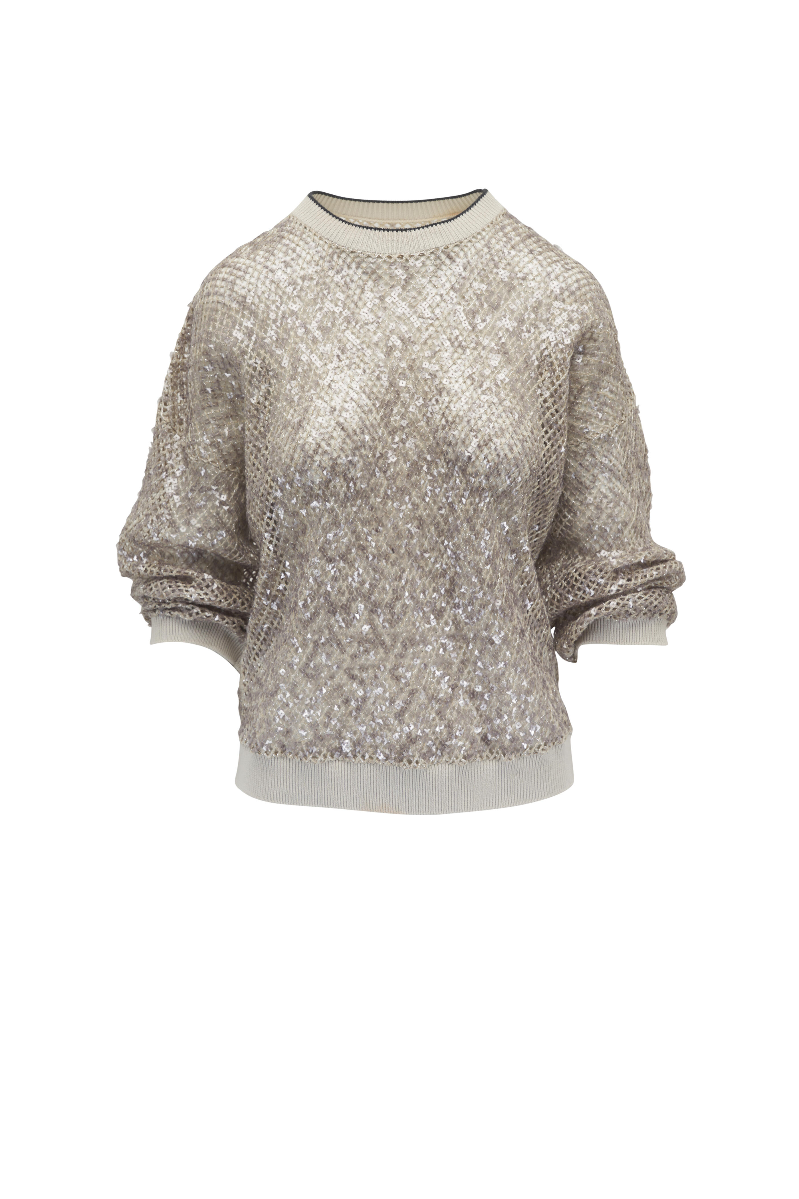 送料無料 通販  Open Net Dazzling - Cucinelli Brunello Knit Crewneck Stitch ニット+セーター