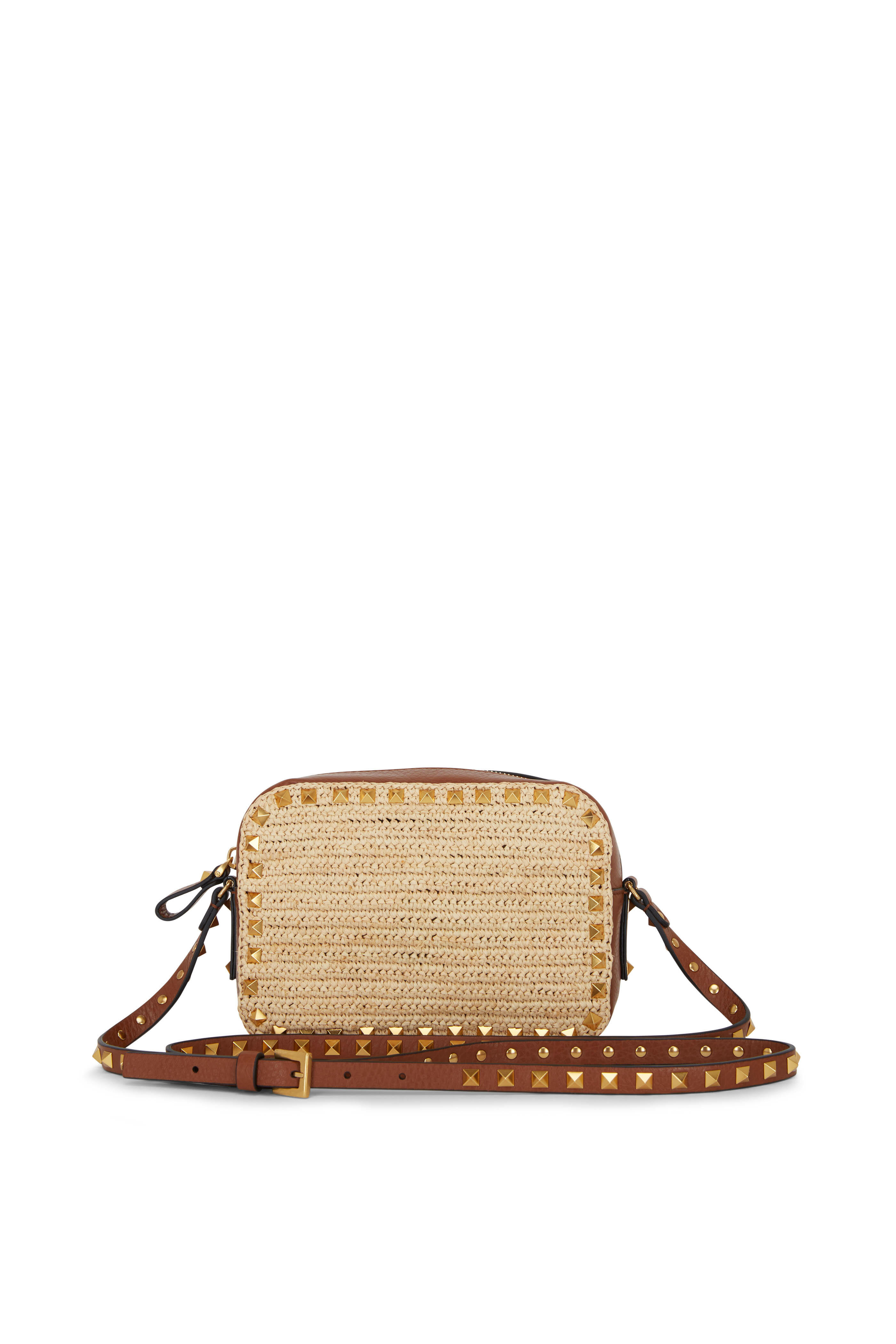 Valentino Garavani - Natural & Brown Leather Rockstud