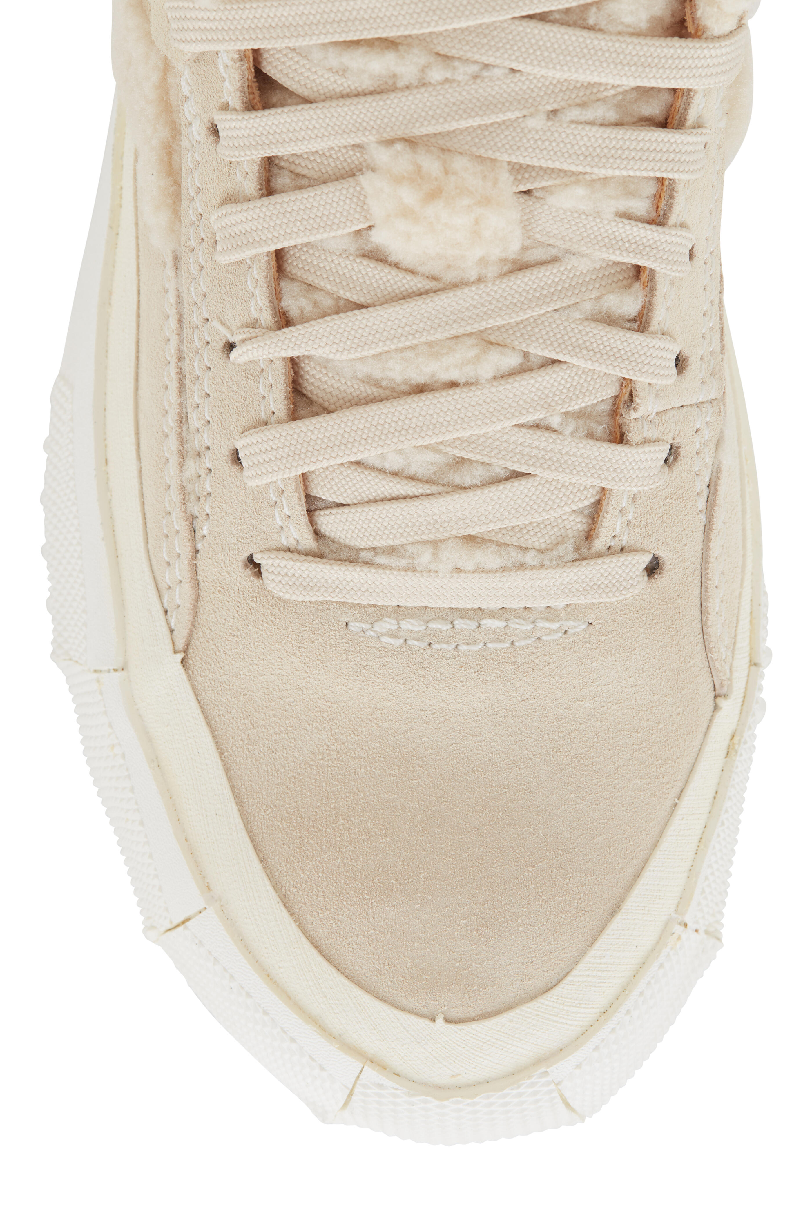 Brandblack - Natural Suede and Faux Shearling Lined Sneakers