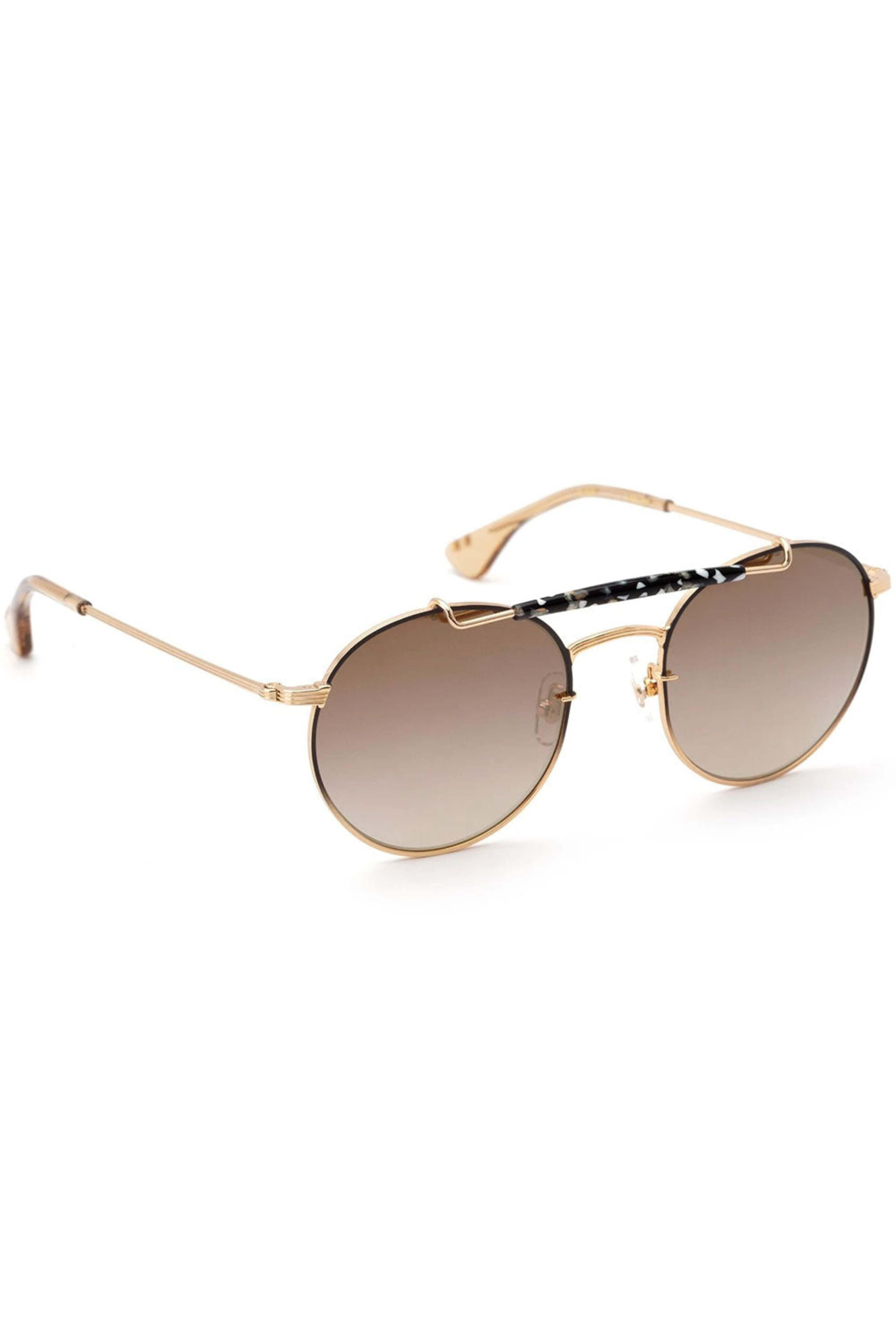 Krewe - Faded Mirror Shelby Sunglasses in Matte Black