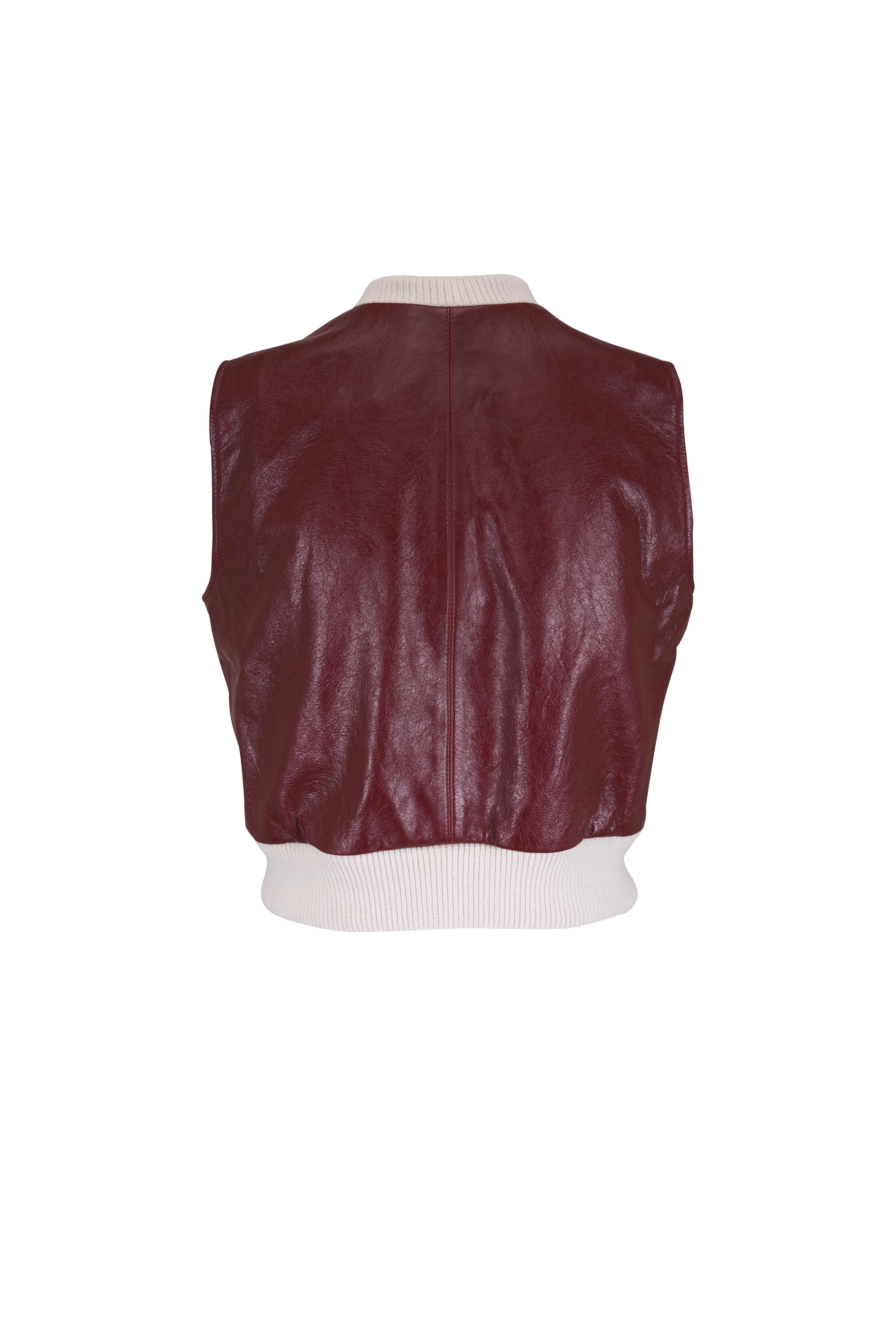 Dorothee Schumacher - It's A Match Burgundy Leather Vest