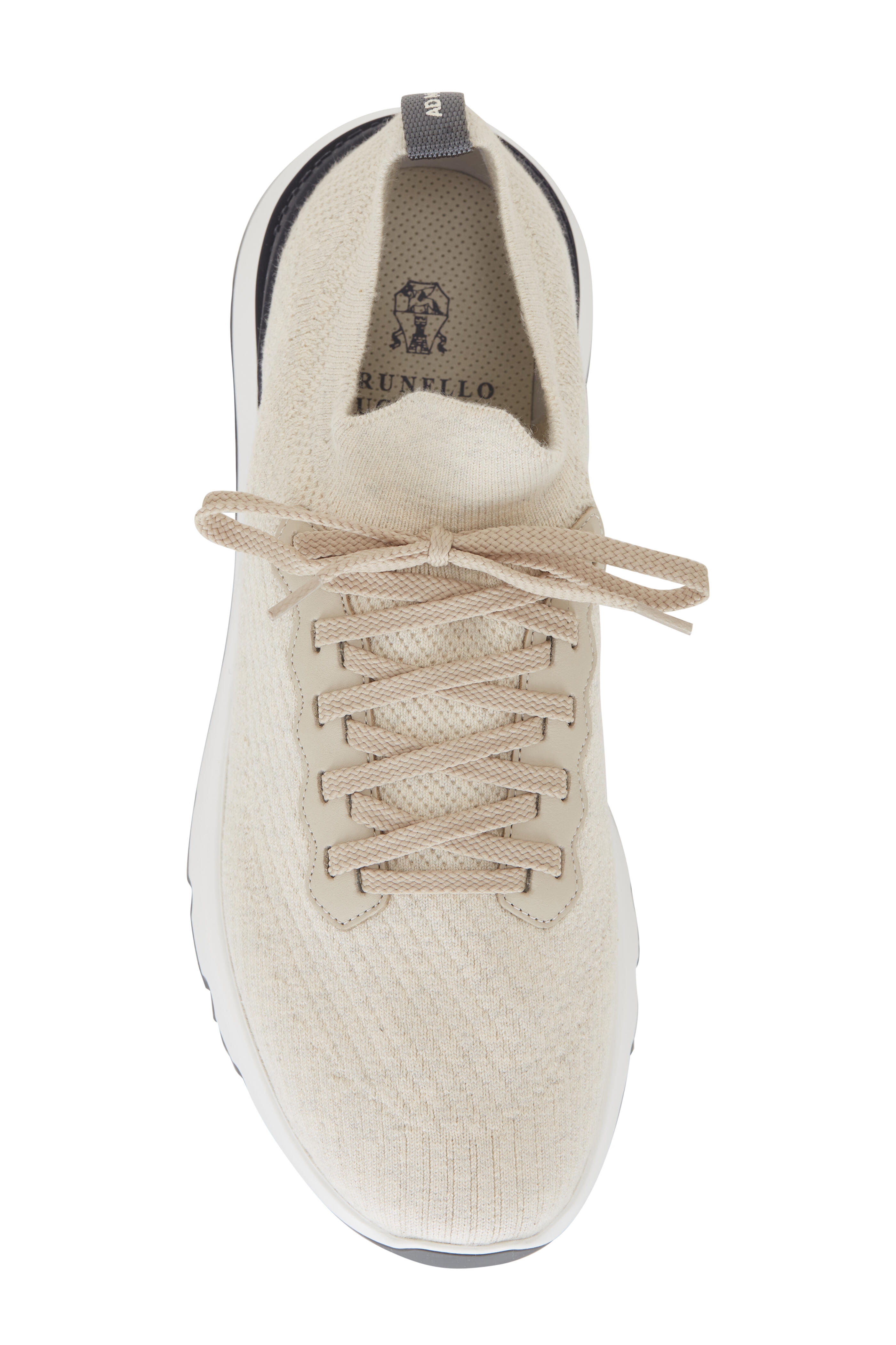 Brunello Cucinelli - Beige Knit Trainer | Mitchell Stores
