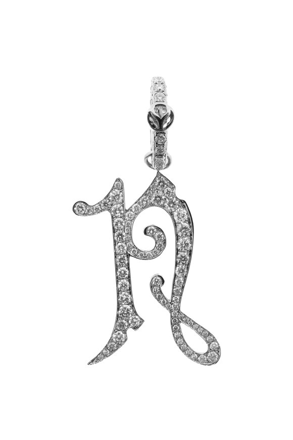 Loree Rodkin Gothic Initial Pave "N" Charm