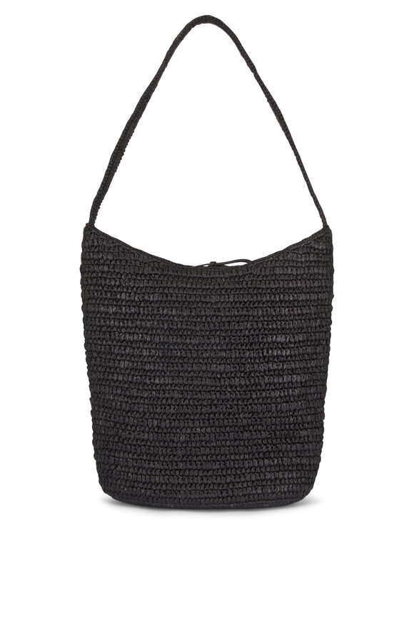 The Row Alma Black Raffia Shoulder Bag - view 1