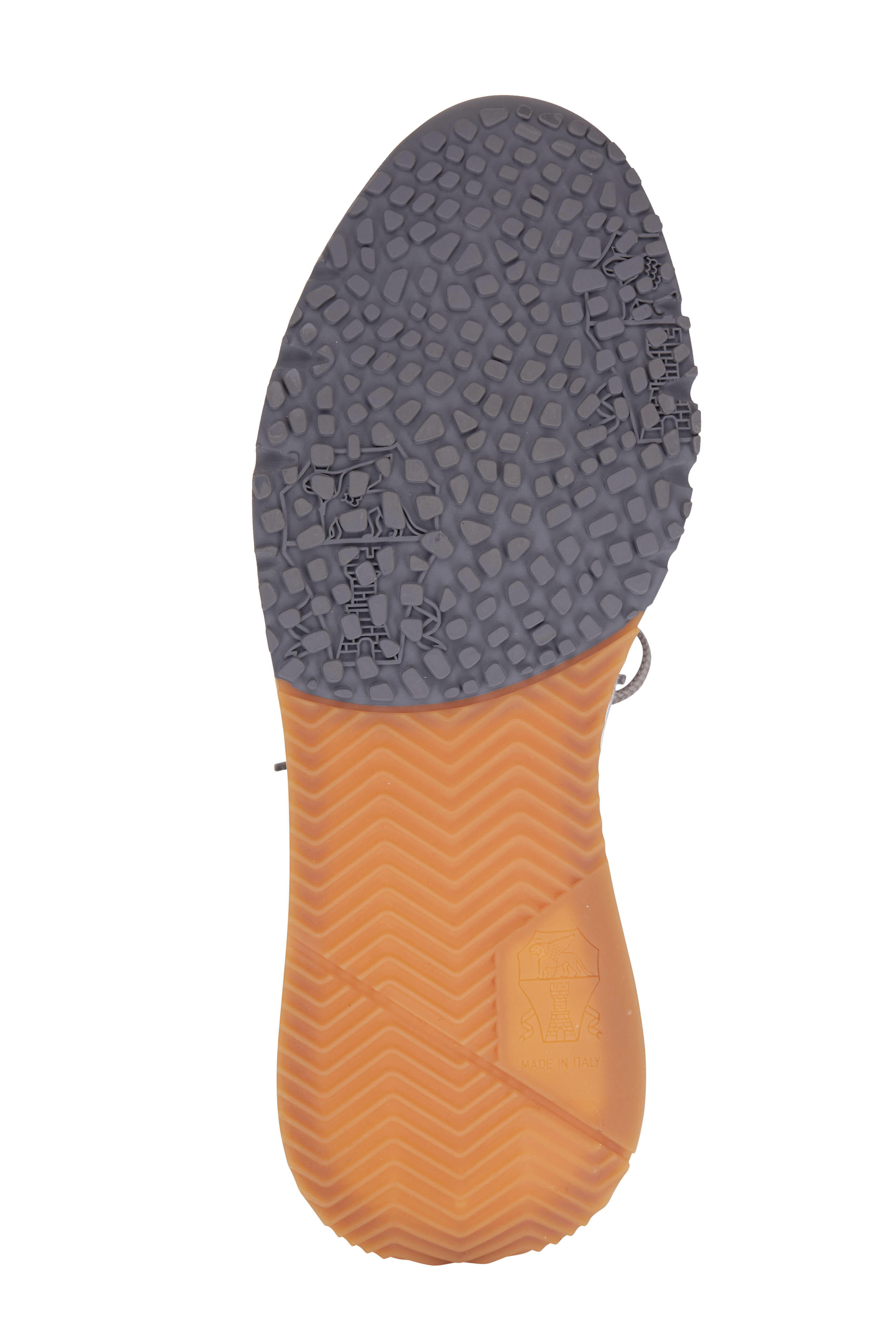 Brunello Cucinelli - Light Gray Mélange Knit Sneaker