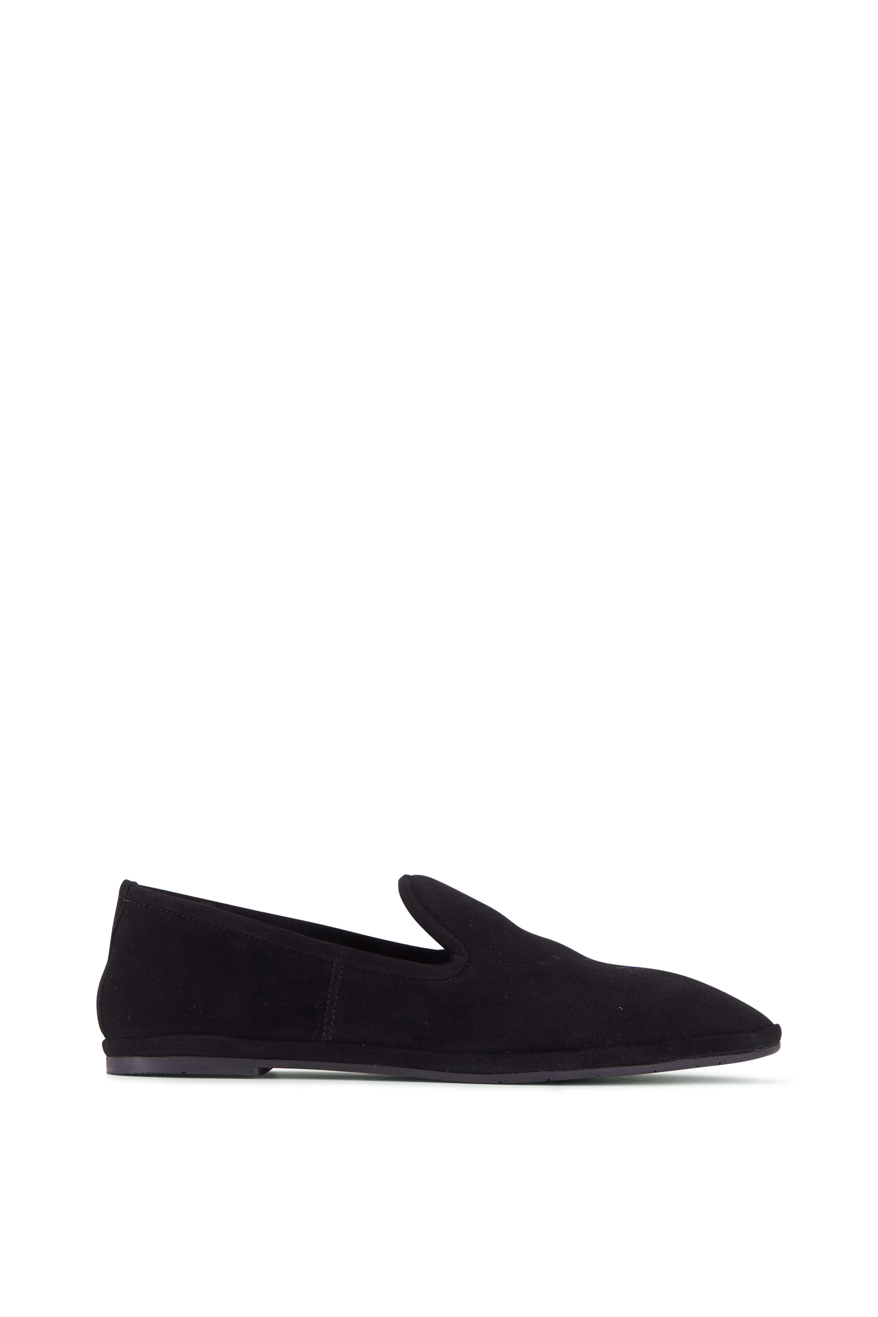 Aquatalia Maria Black Suede Flat Mitchell Stores