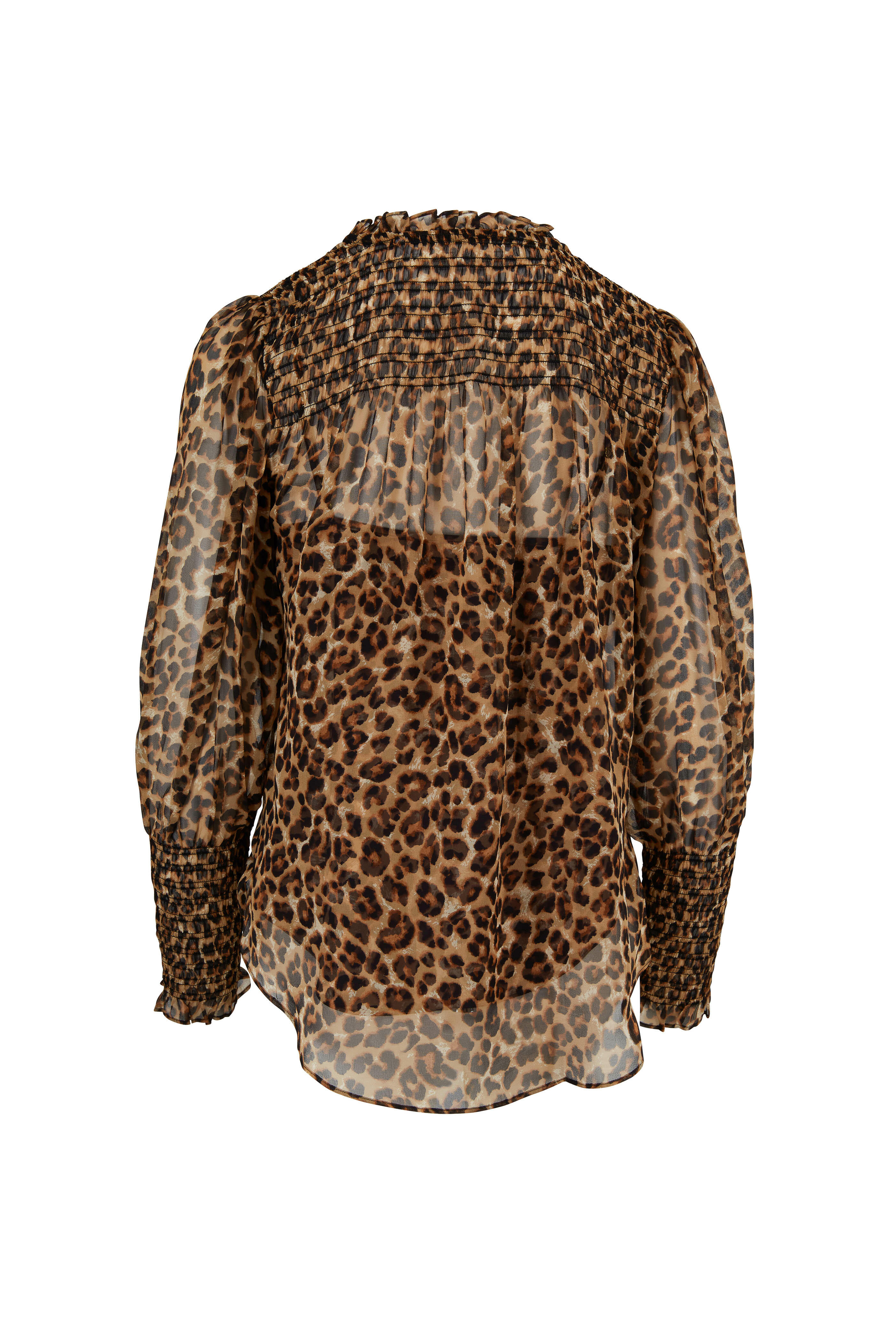 Veronica Beard - Jaz Leopard Print Silk Blouse