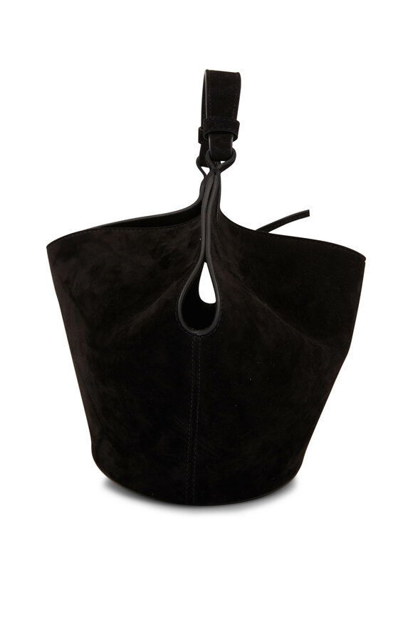 Khaite - The Mini Lotus Black Suede Bag