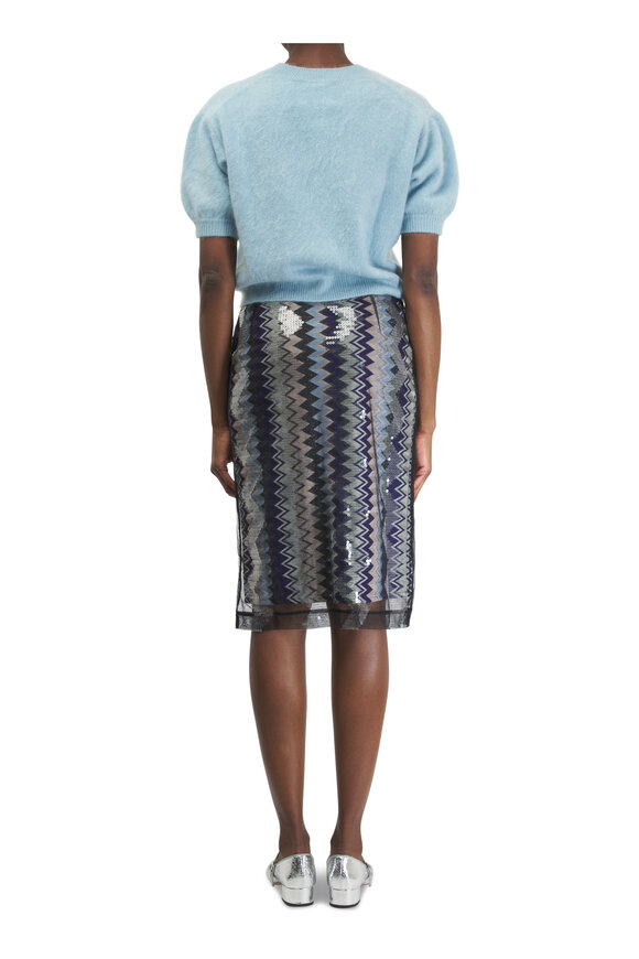 Missoni - Multicolor Black Chevron Paillette Skirt