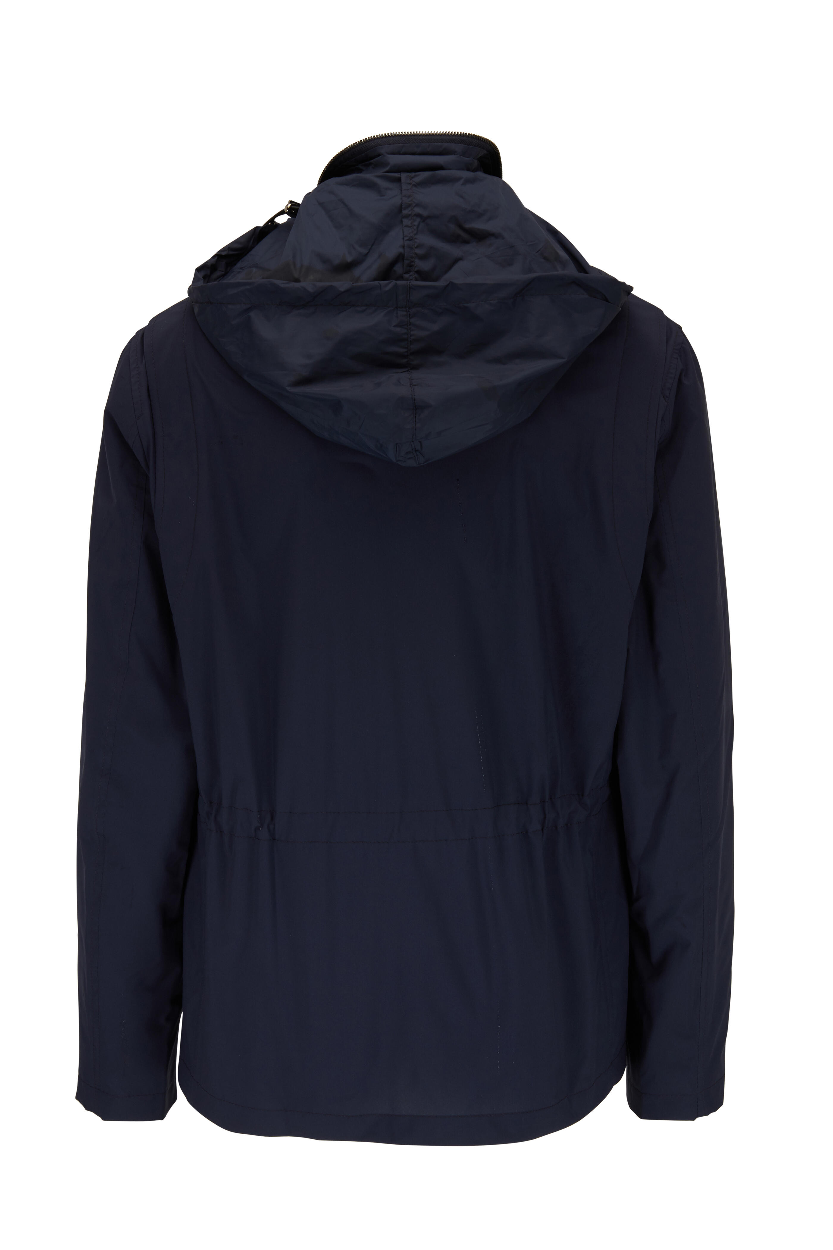 Manto - Navy Packable Hooded Raincoat
