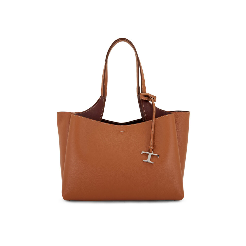 【関税＆送料込み】Tod'S Dark Brown Leather Totes Man BROWN Tod's Di Bag Tote in Leather Medium