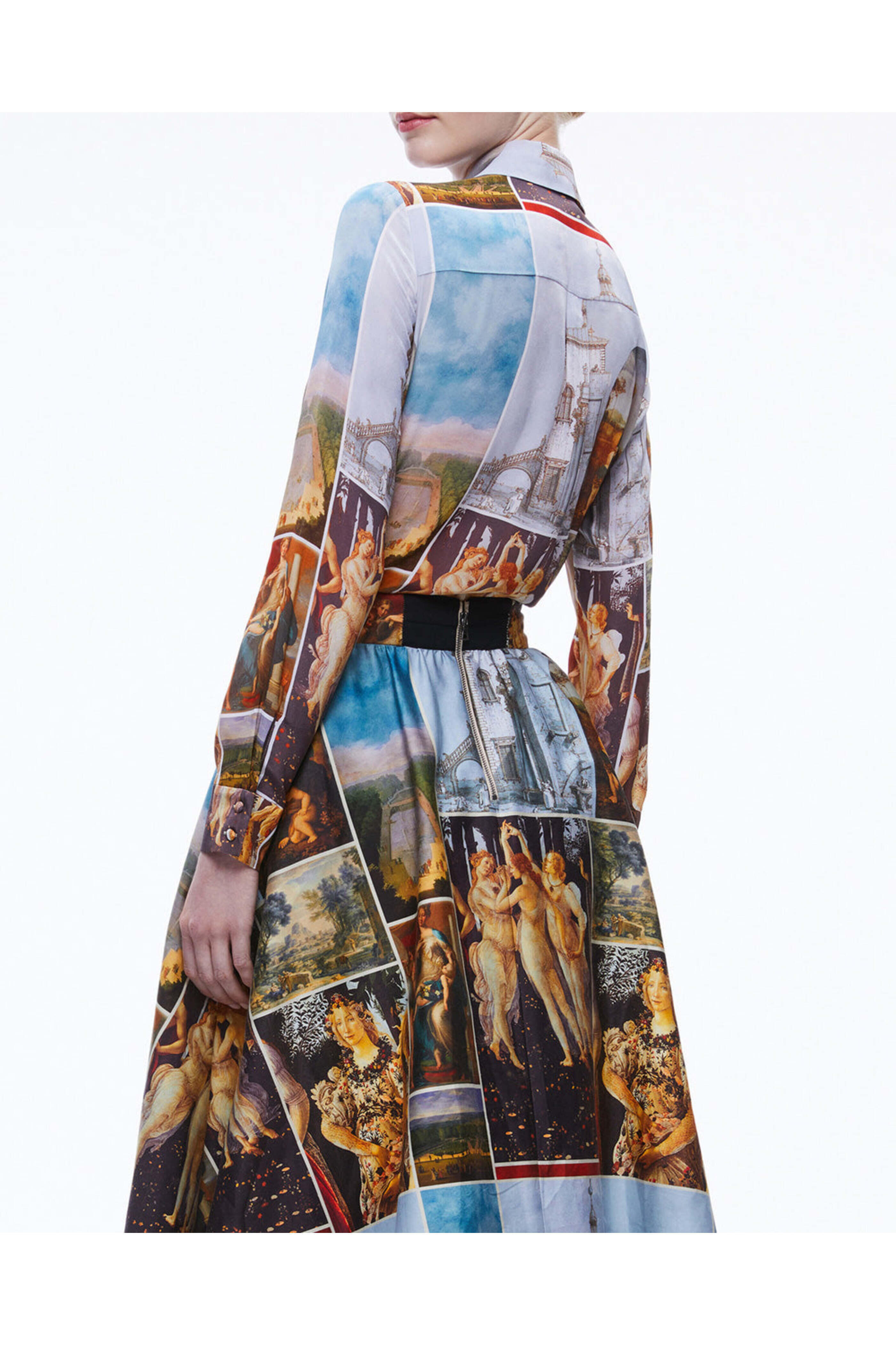 Alice & Olivia - Willa Placket Top in Sunday Dreaming