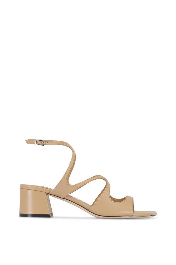 Jimmy Choo Azilia Chai Leather Strappy Sandal, 45mm - view 3
