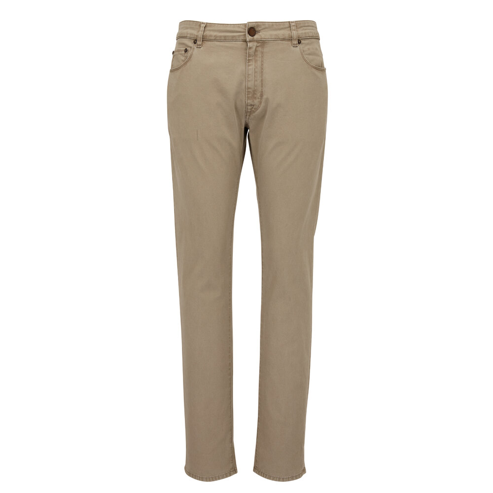 PT TORINO STRETCH TECNO JERSEY グレー 44 PT Torino stretch virgin wool trousers with ironed crease