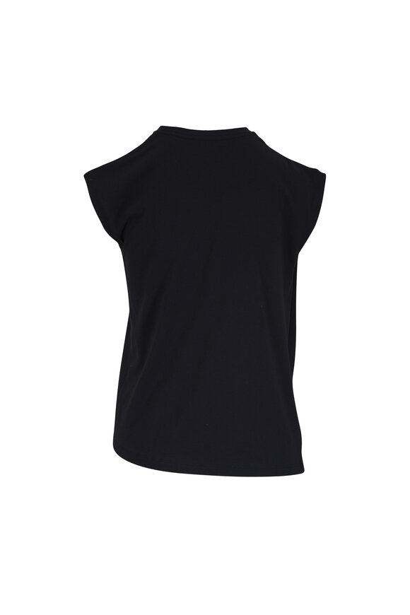 Vince Black Draped Relaxed Fit Top - view 2