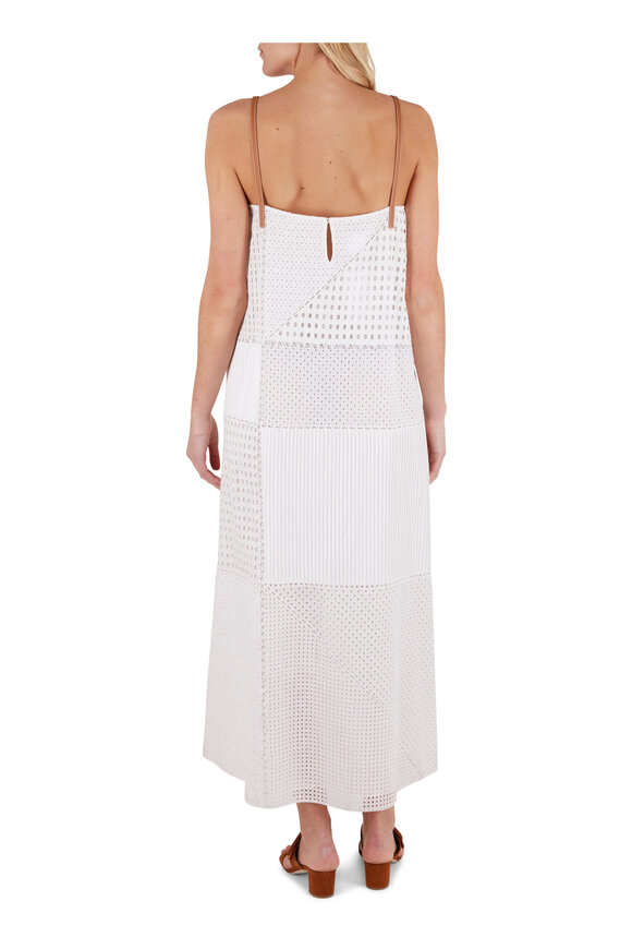 Lafayette 148 New York - Wilder Cloud White Embroidered Sleeveless Dress