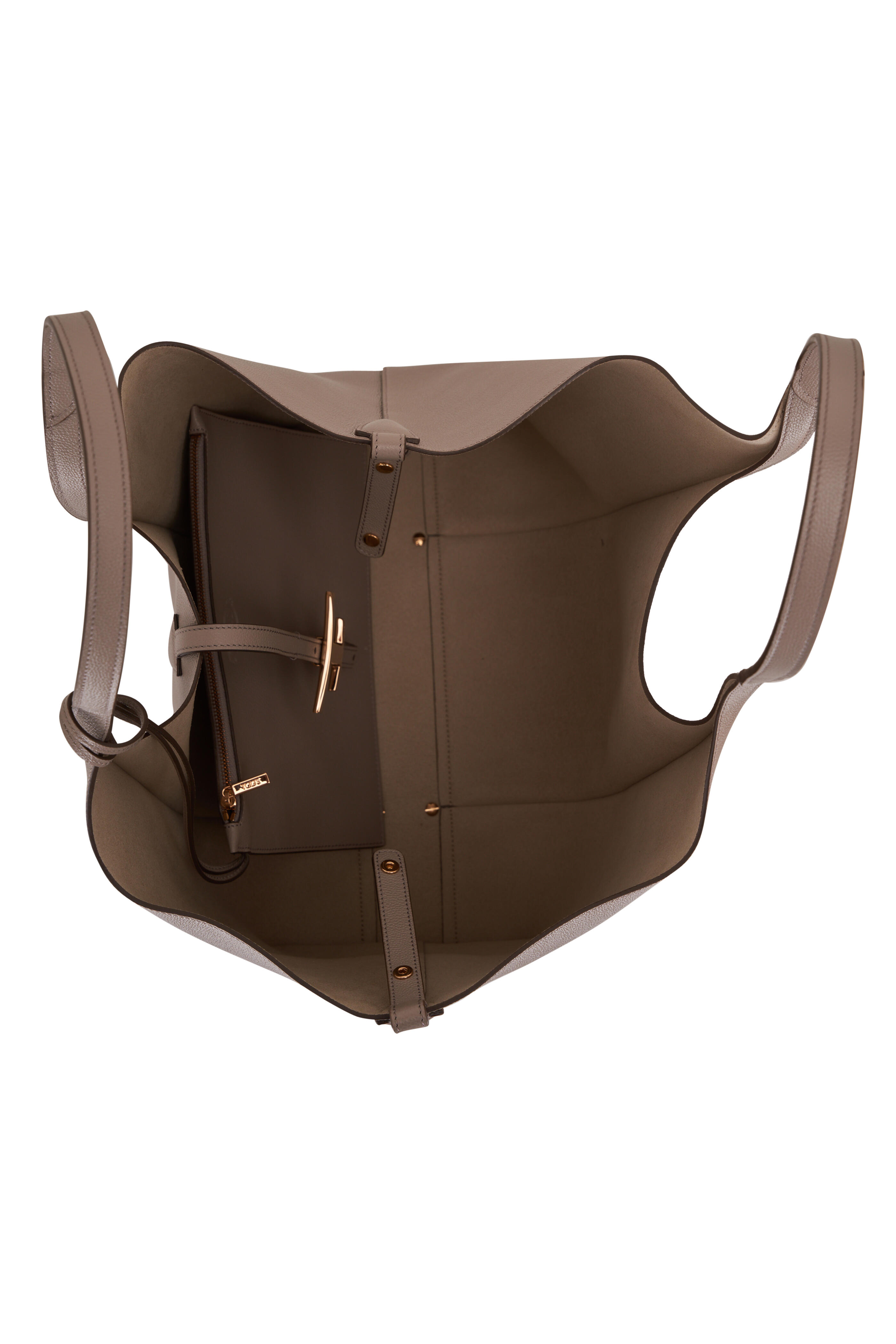 Tod's - Timeless Shopping Bag Gray Leather Tote