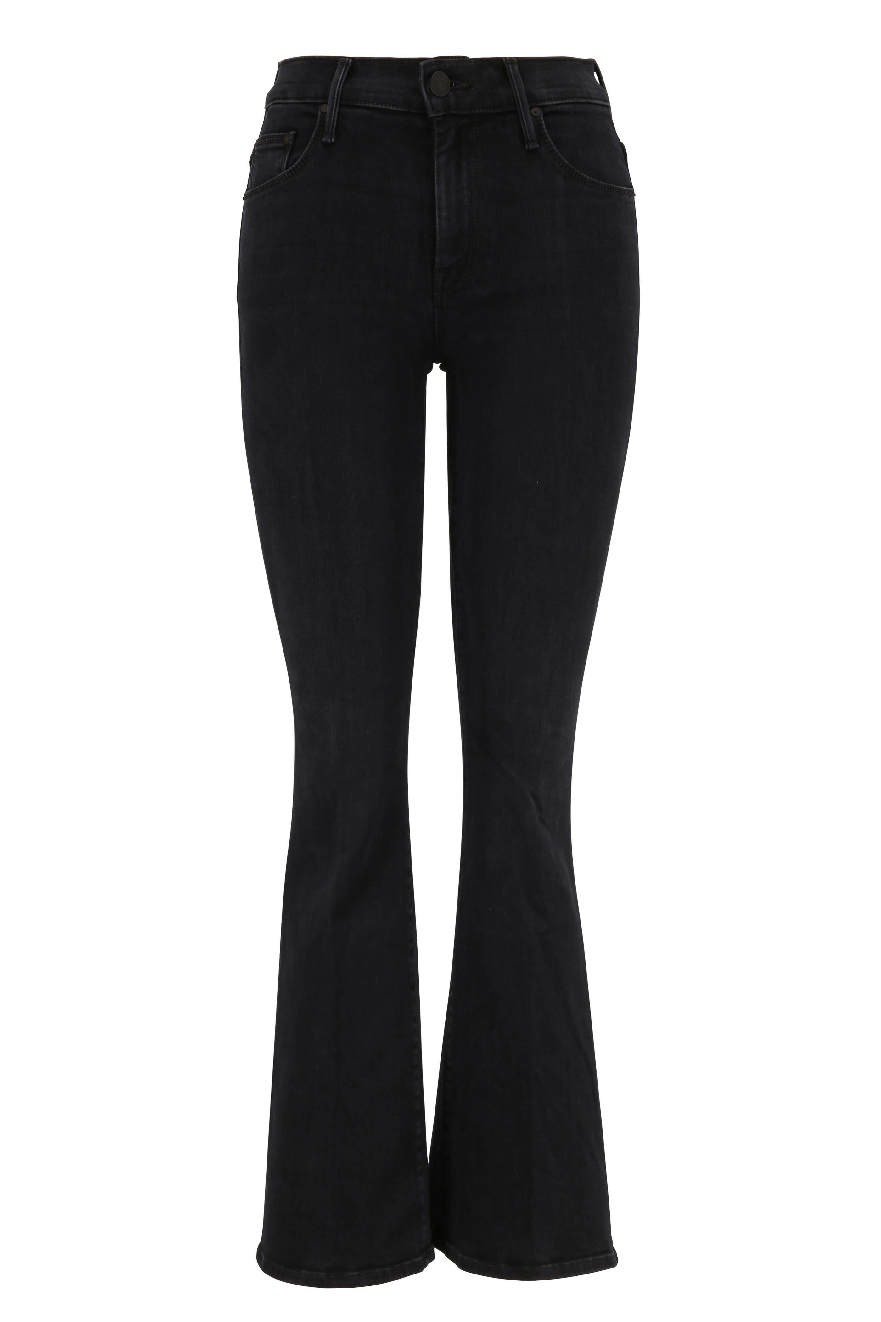 Mother - The Weekender Black High-Rise Flare Jean