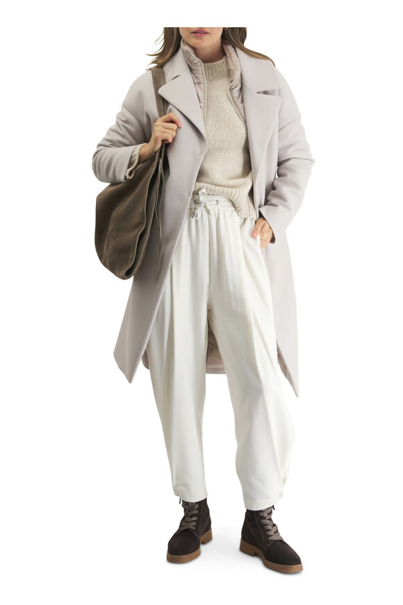 Herno - Resort White Silk & Cashmere Pant