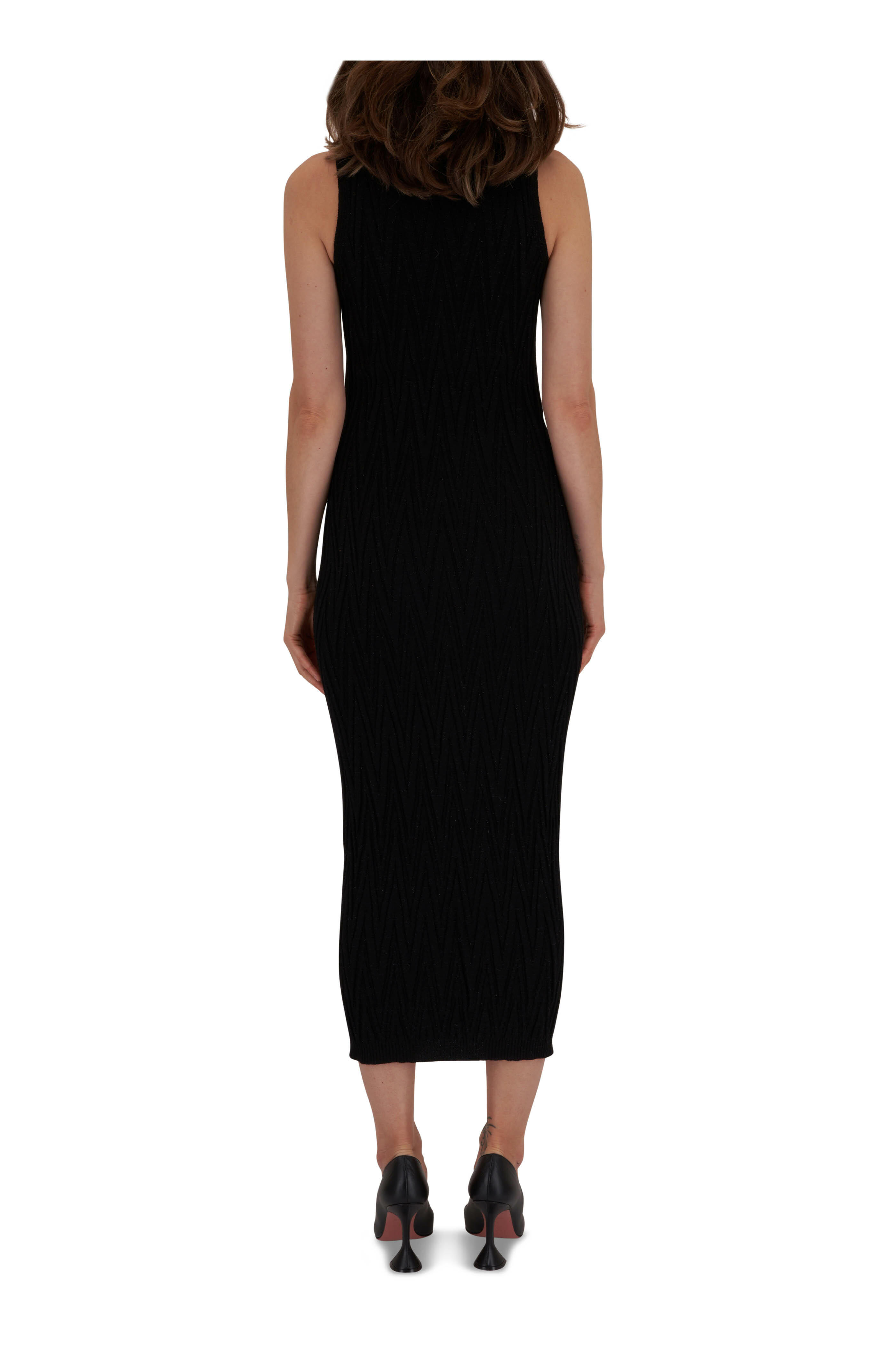 D.Exterior - Black Lurex Midi Dress | Mitchell Stores