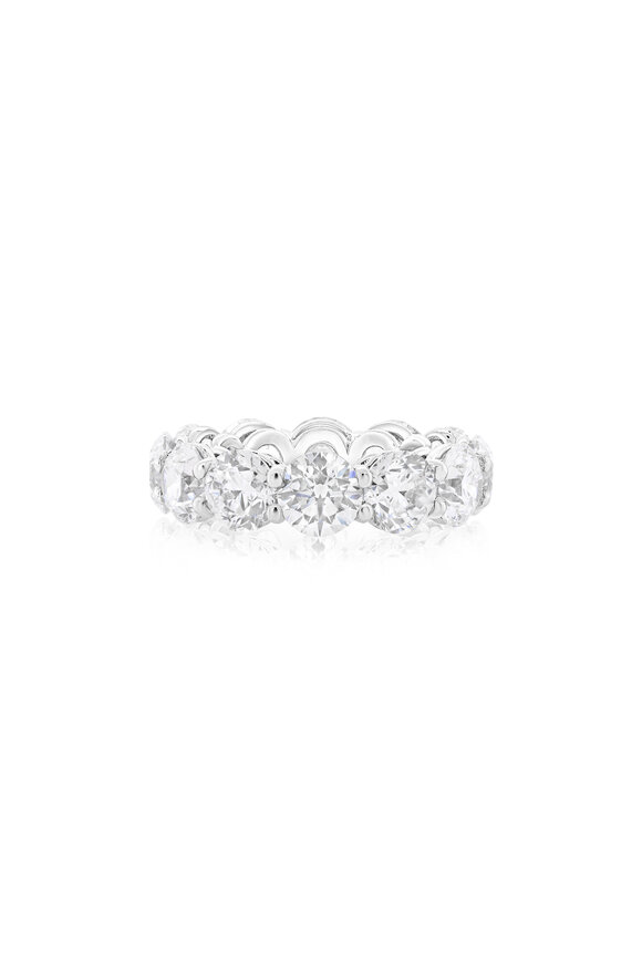 Diana M Jewels Platinum Round Diamond Eternity Band - view 1
