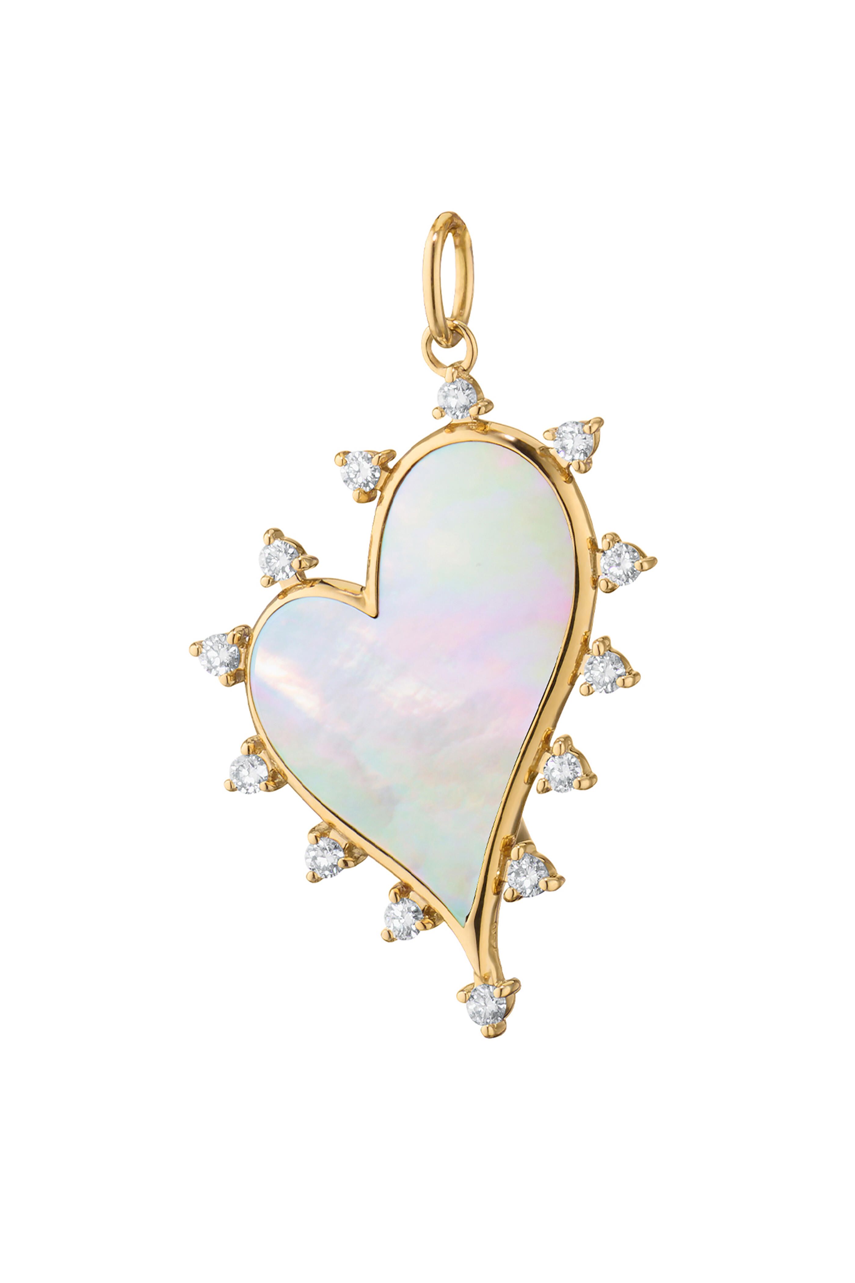 Monica Rich Kosann - 18k Yellow Gold Large Heart Diamond Charm