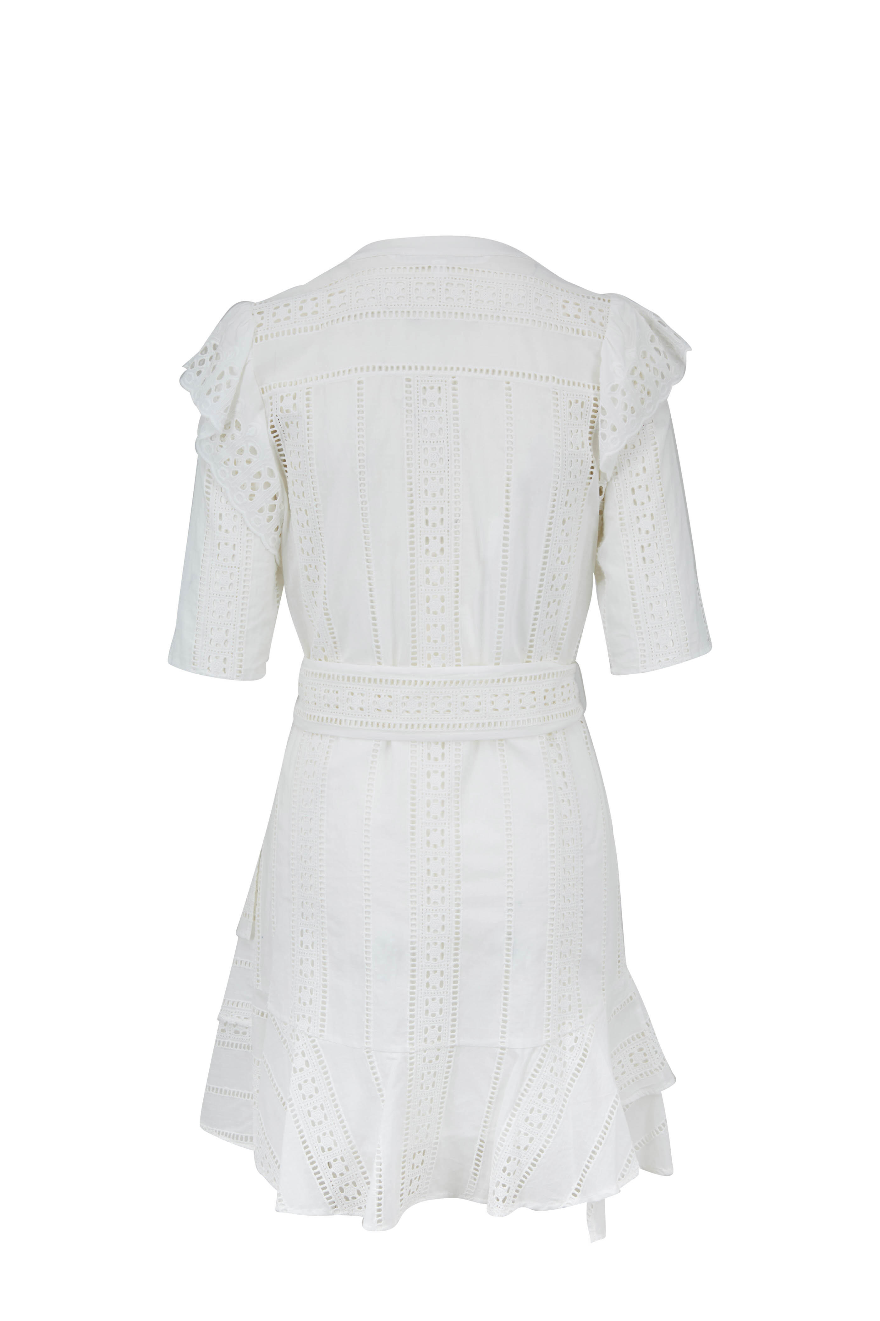 Veronica Beard - Sima White Lace Mini Dress