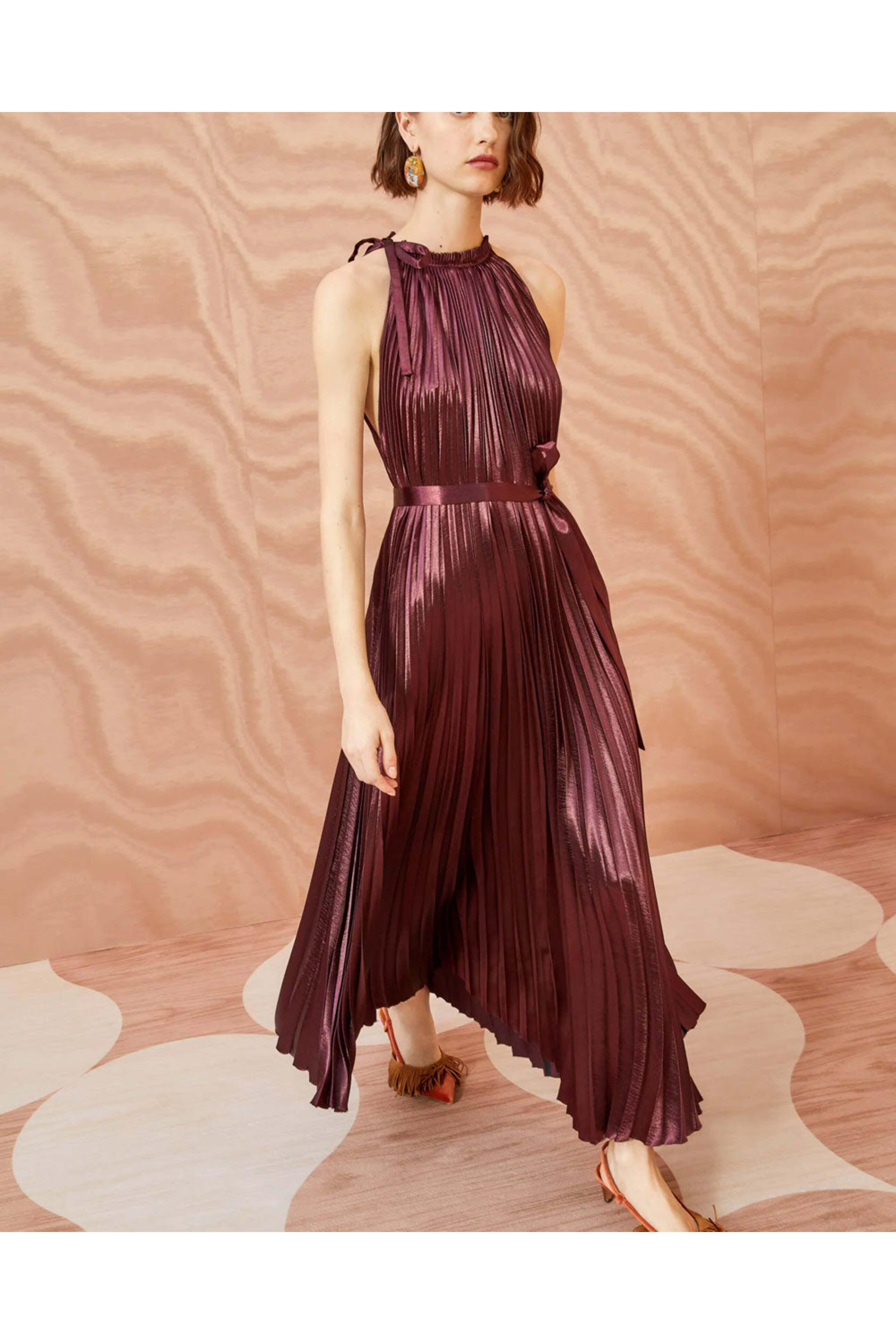 Ulla Johnson - Mahogany Pleated Amiko Dress