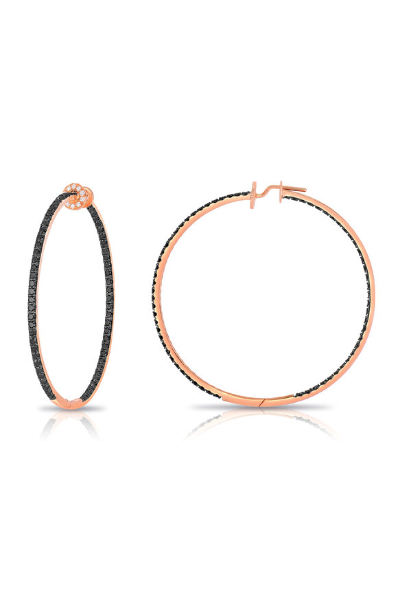 Nam Cho - Basic Black Diamond Pavé Hoops