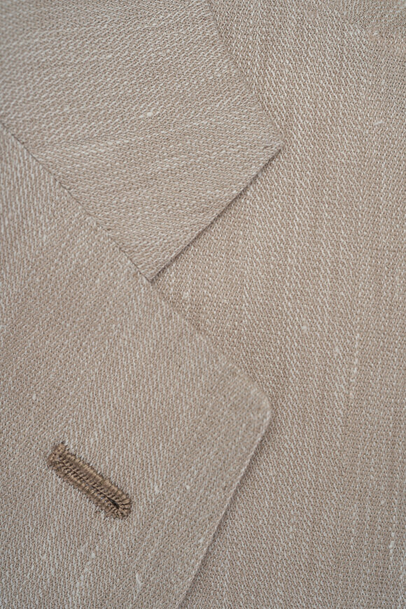 Kiton - Tan Linen Cashmere & Silk Suit 