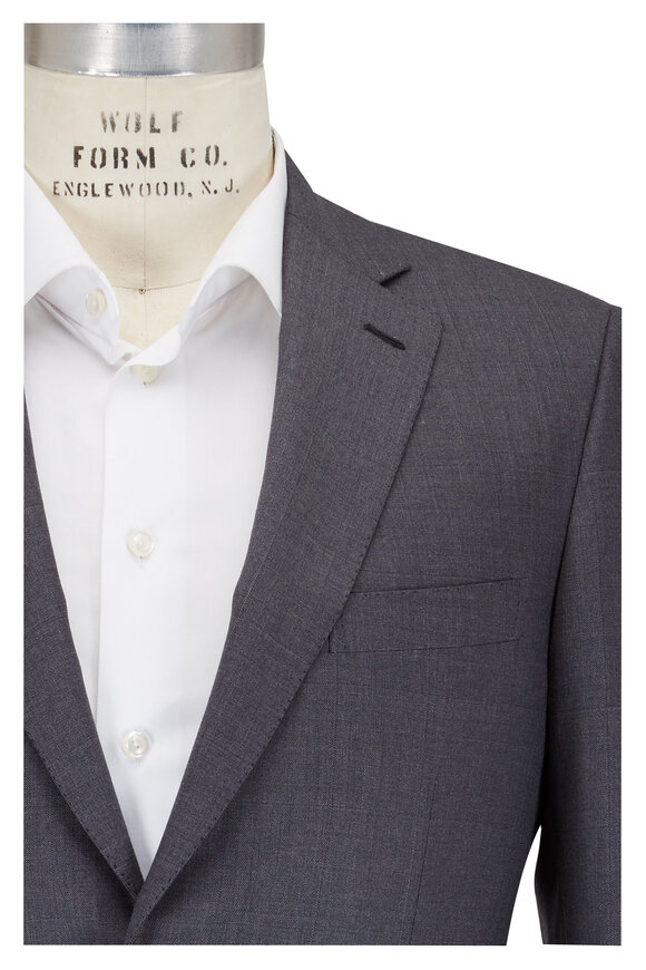 Brioni - Gray Tonal Windowpane Wool Suit 