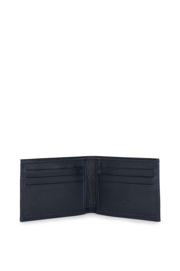 Shinola - Navy Leather Slim Bi-Fold Wallet