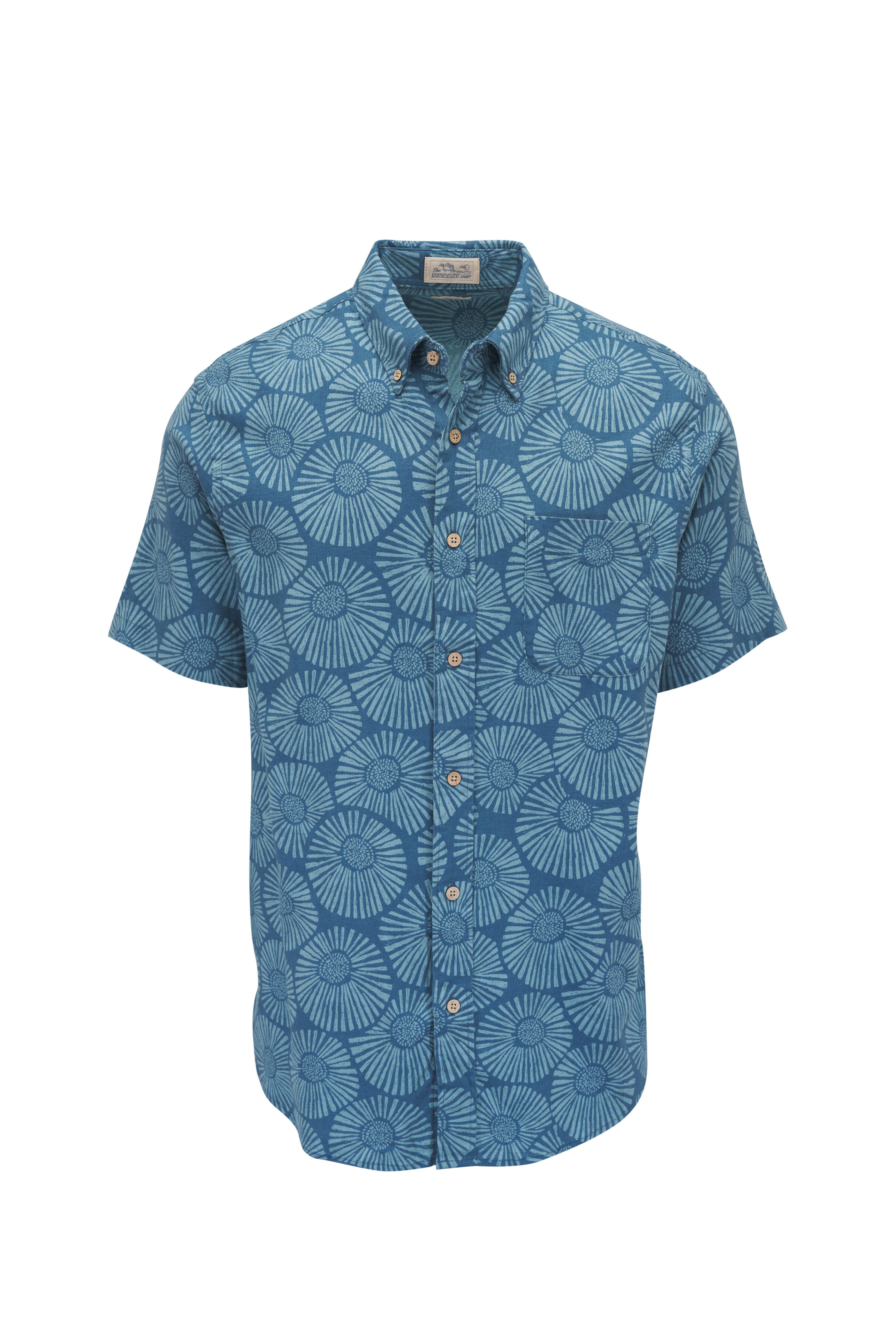 Faherty Brand - Breeze Stormy Sea Floral Print Short Sleeve Shirt