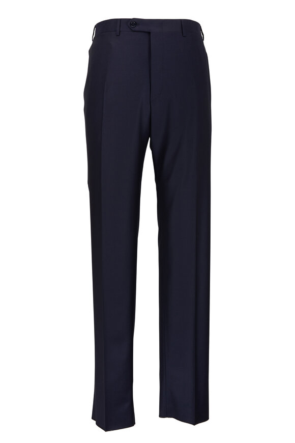 Canali - Solid Basic Navy Blue Wool Suit