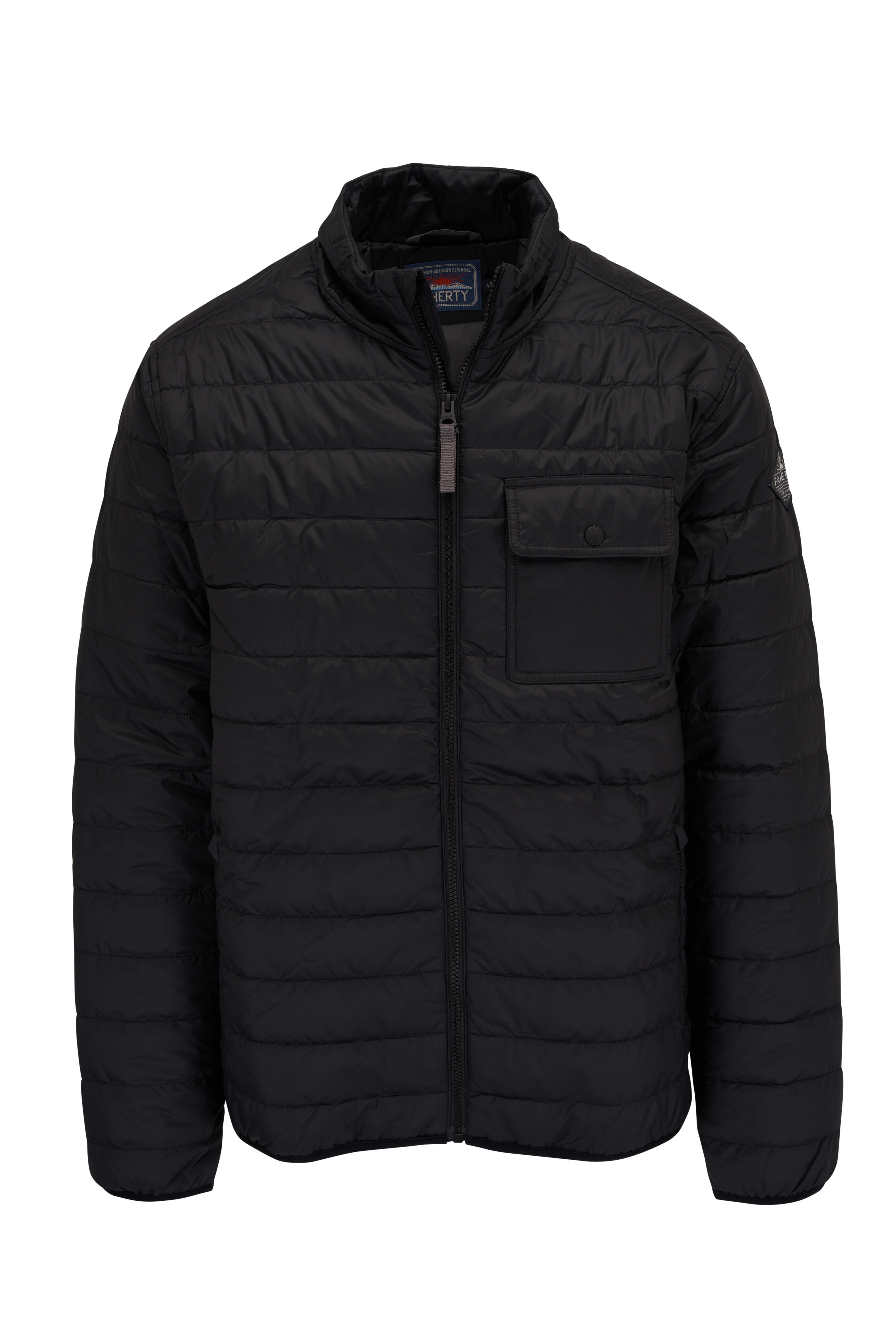 Faherty Brand - Atmosphere Black Full Zip Quilted Jacket