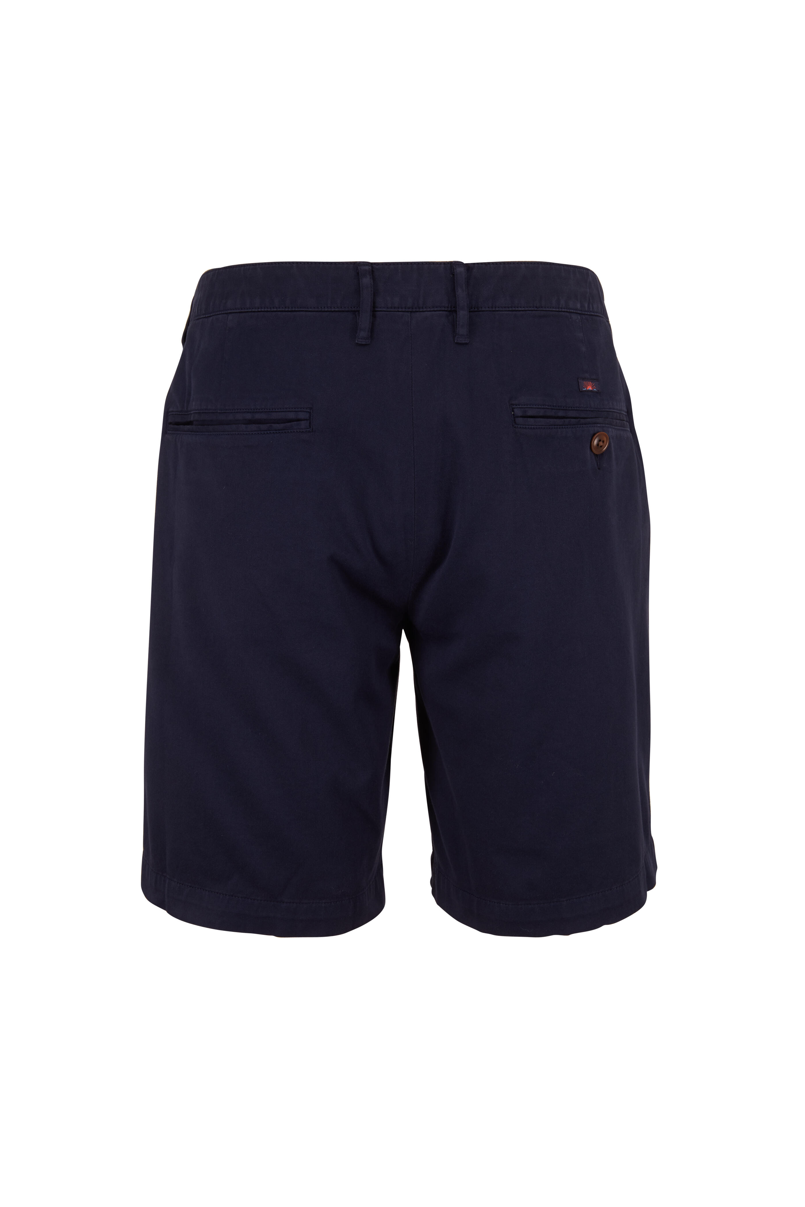 Faherty Brand Navy Blue Stretch Chino Shorts Mitchell Stores