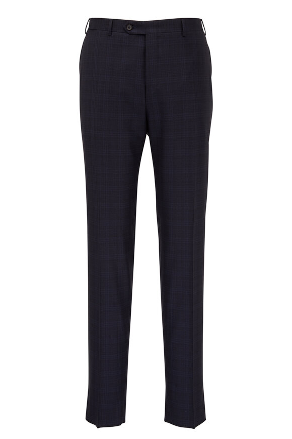 Canali - Navy Tonal Exclusive Plaid Wool Suit