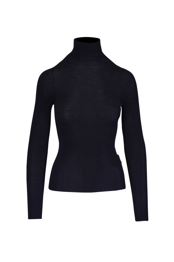 Dorothee Schumacher Urban Merino Dark Navy Turtleneck Sweater - view 1