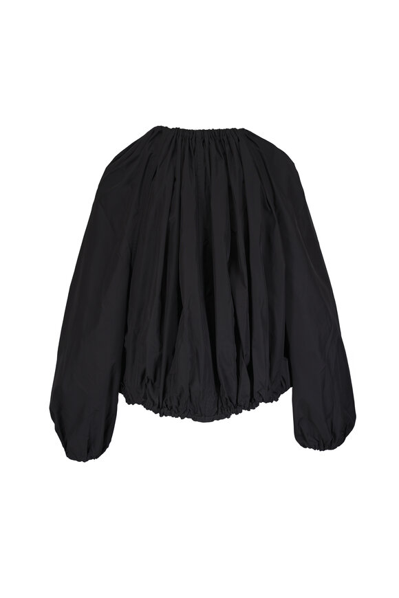 Totême Black Gathered Parachute Short Coat - view 2